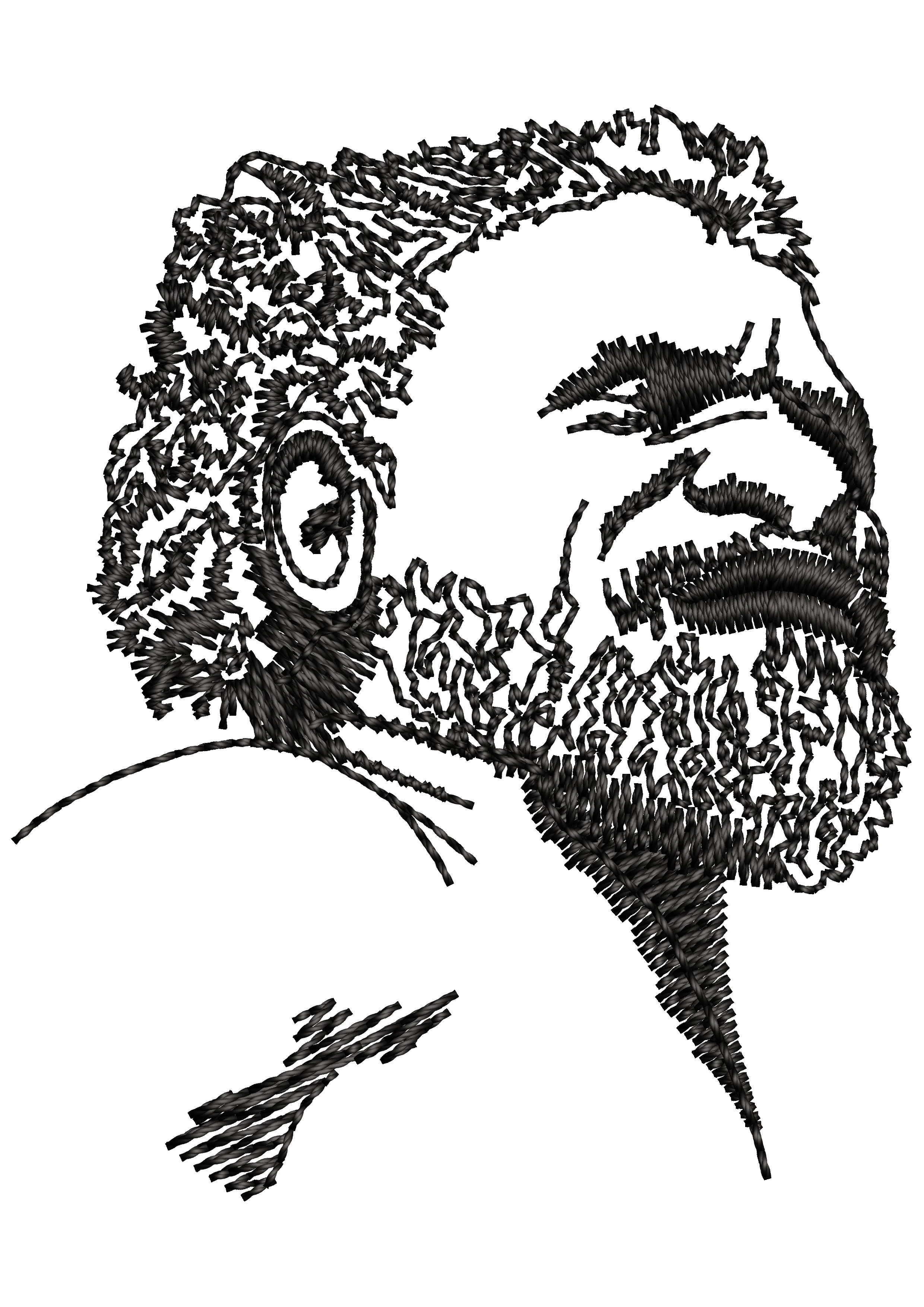 Aboriginal Man Embroidery Design