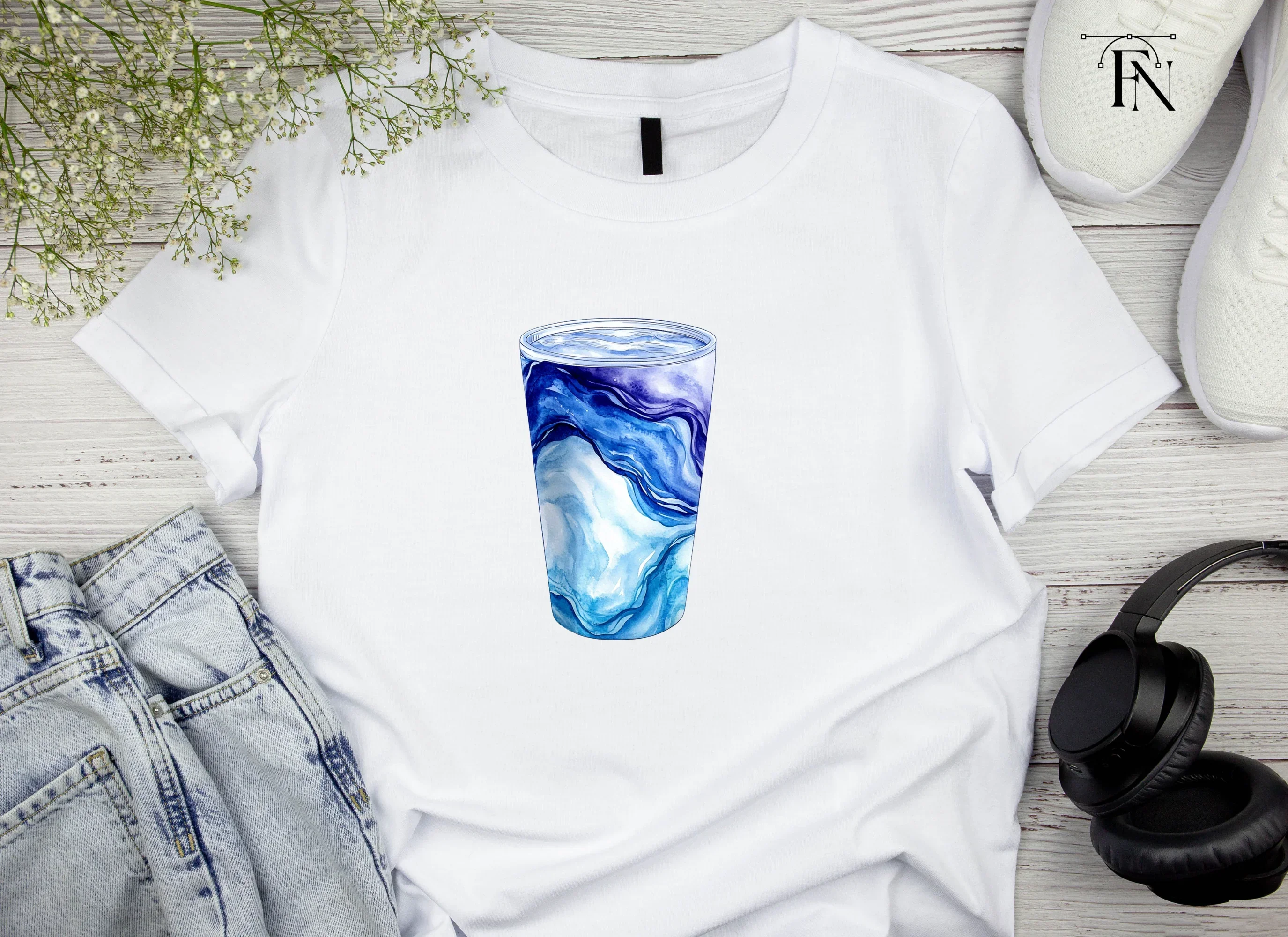 Abstract Blue Glass Clipart Bundle - Image 4