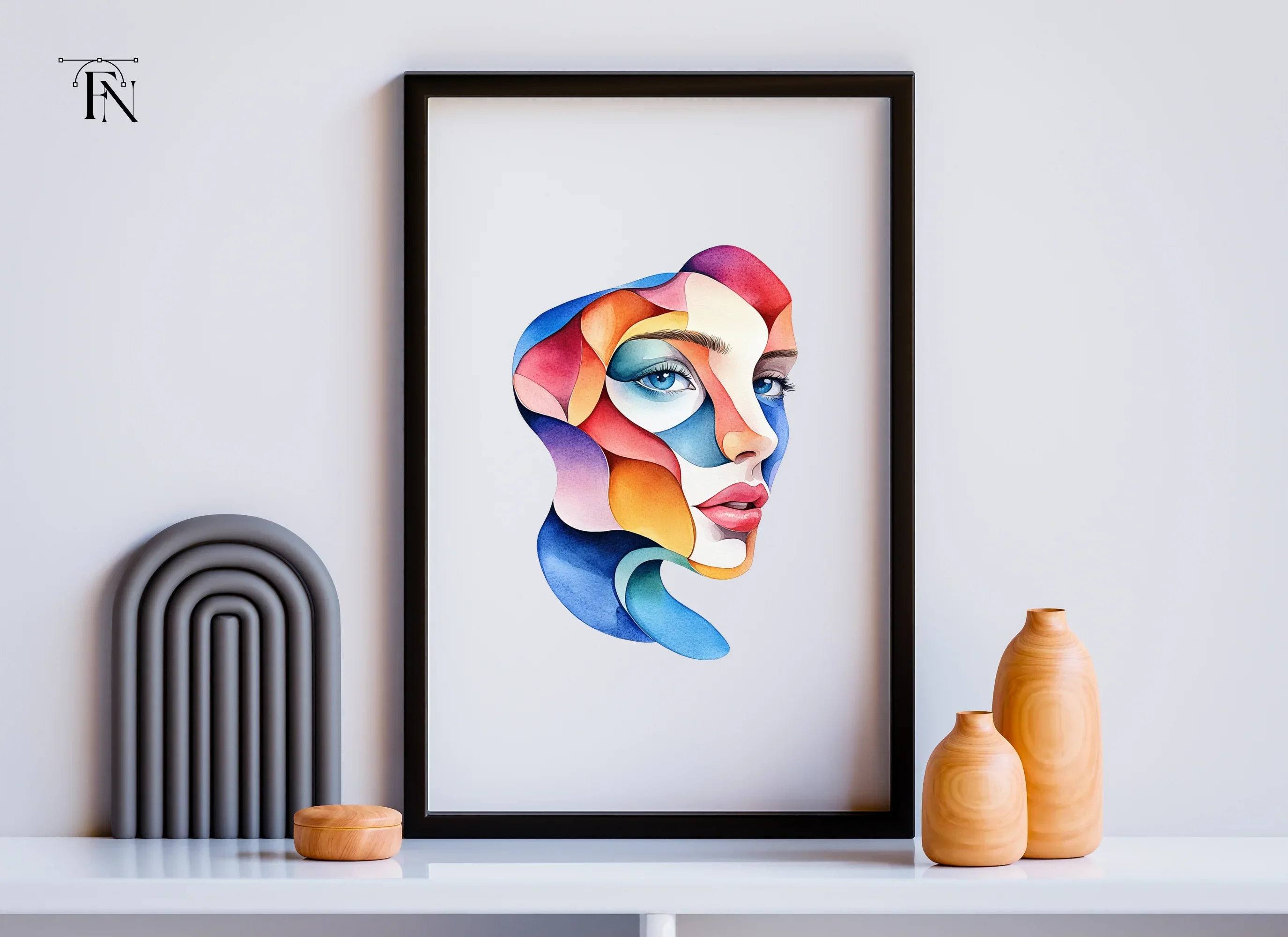 Abstract Faces Clipart Bundle - Image 6
