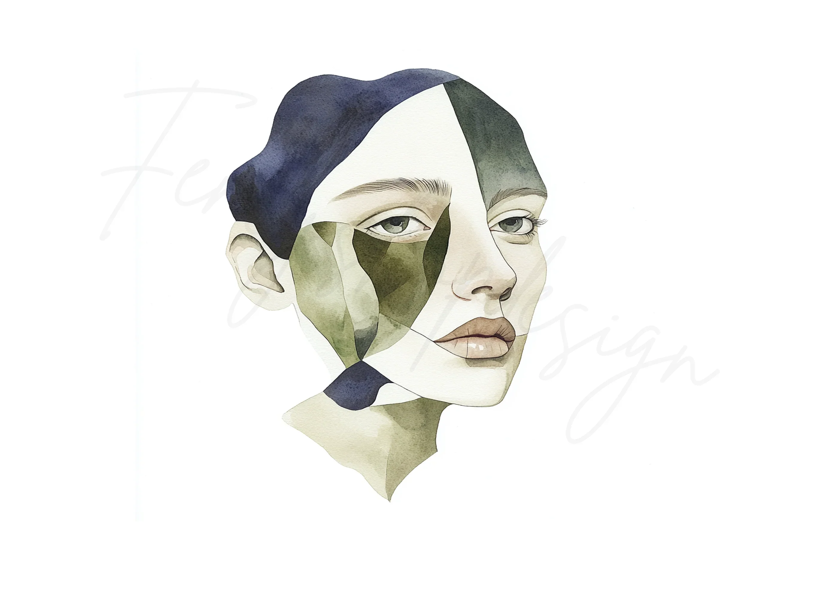 Abstract Faces Clipart Bundle - Image 2