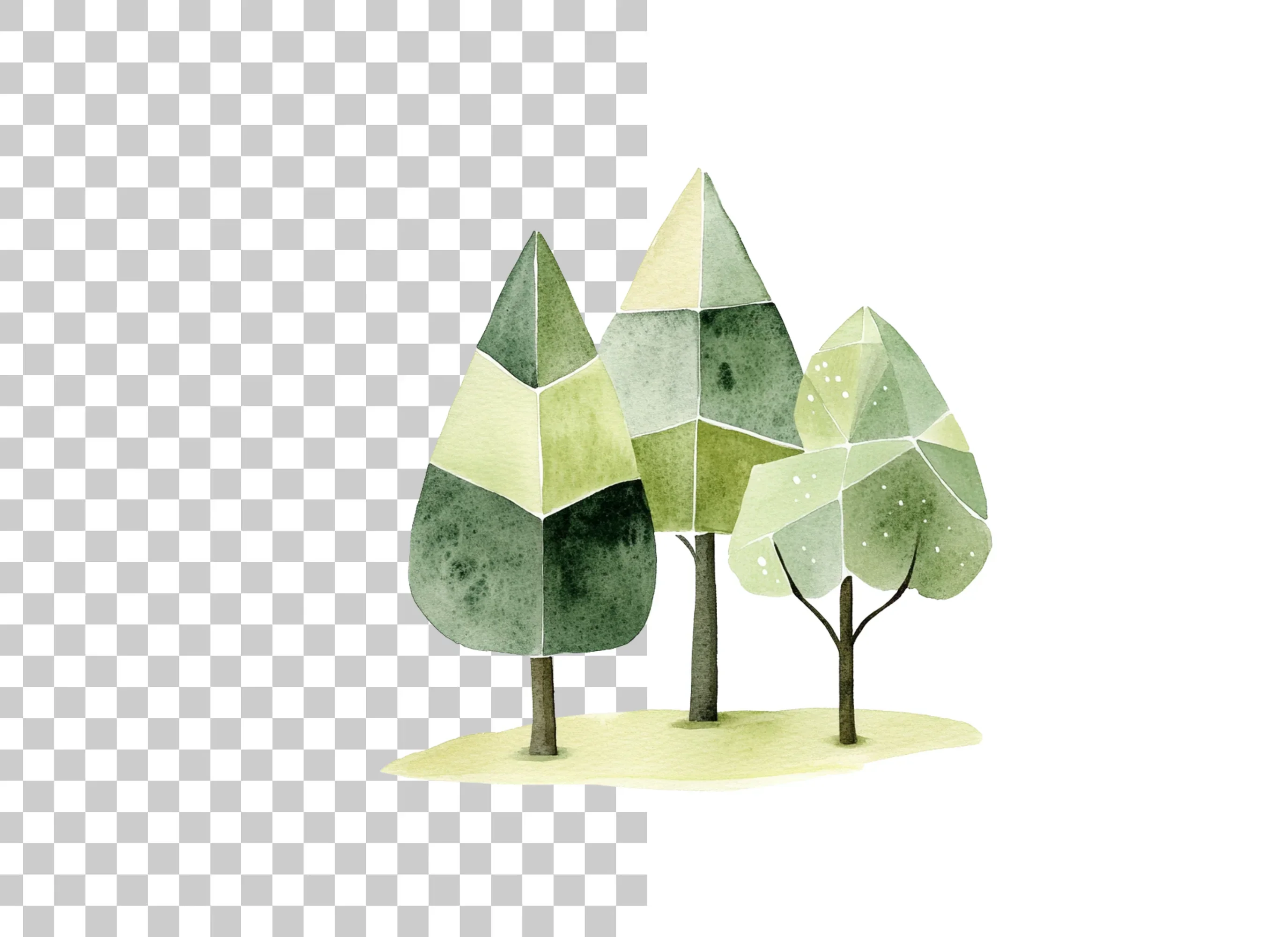 Abstract Forest Trees Clipart Bundle - Image 2