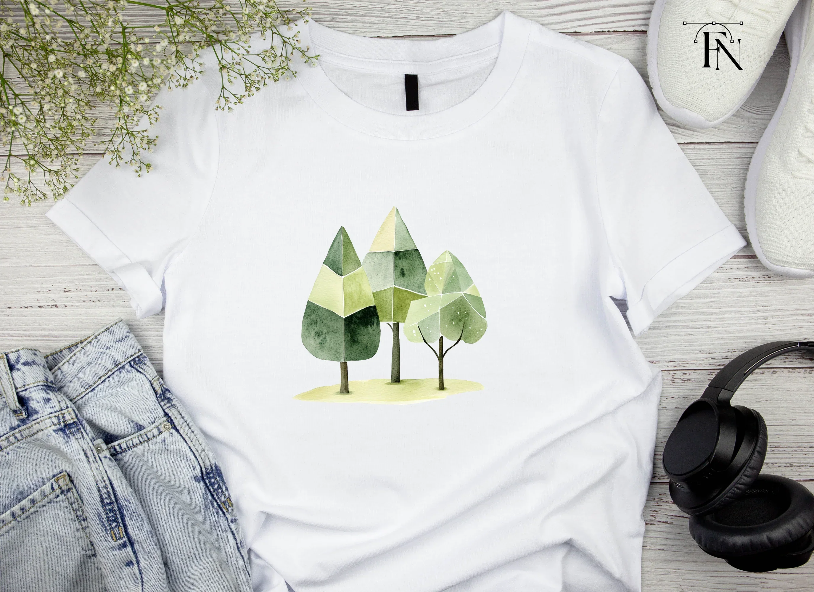 Abstract Forest Trees Clipart Bundle - Image 4