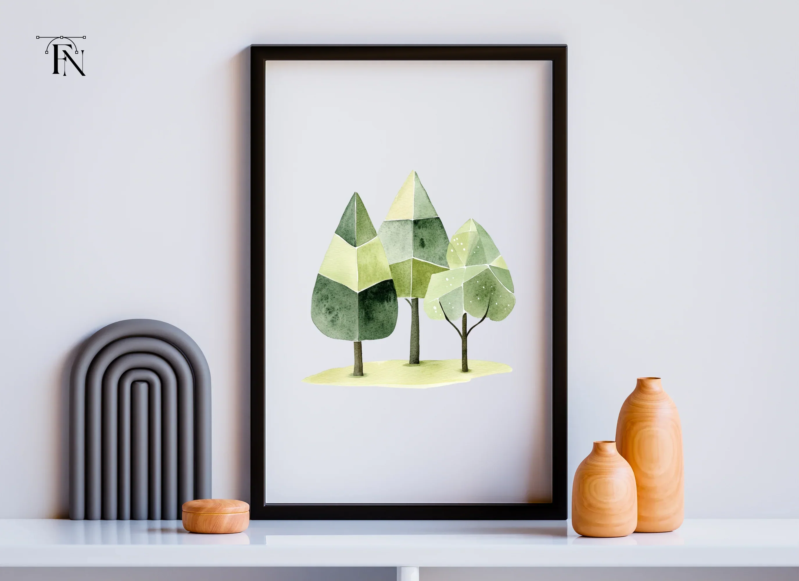 Abstract Forest Trees Clipart Bundle - Image 6