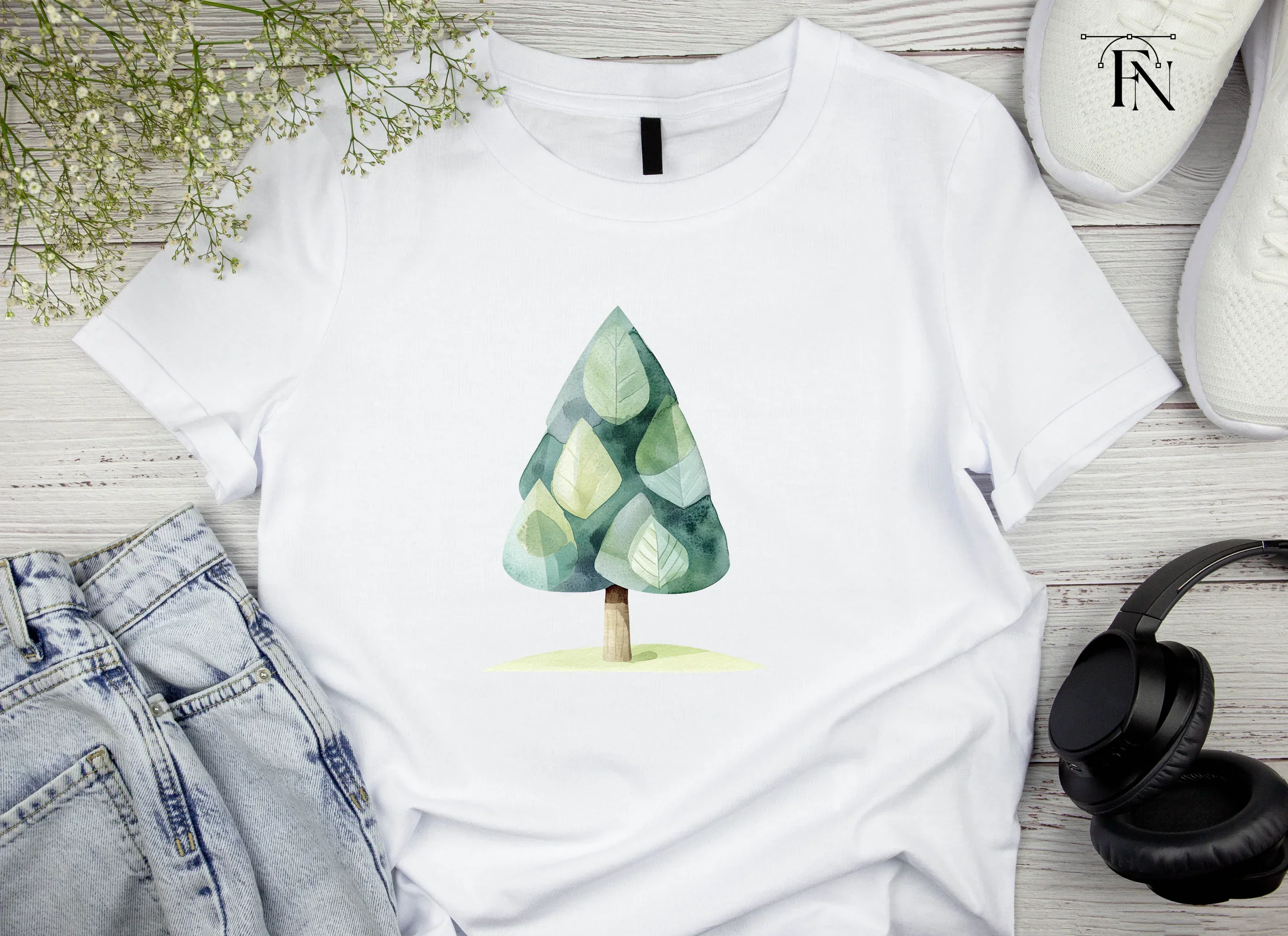 Abstract Green Tree Clipart Bundle - Image 4