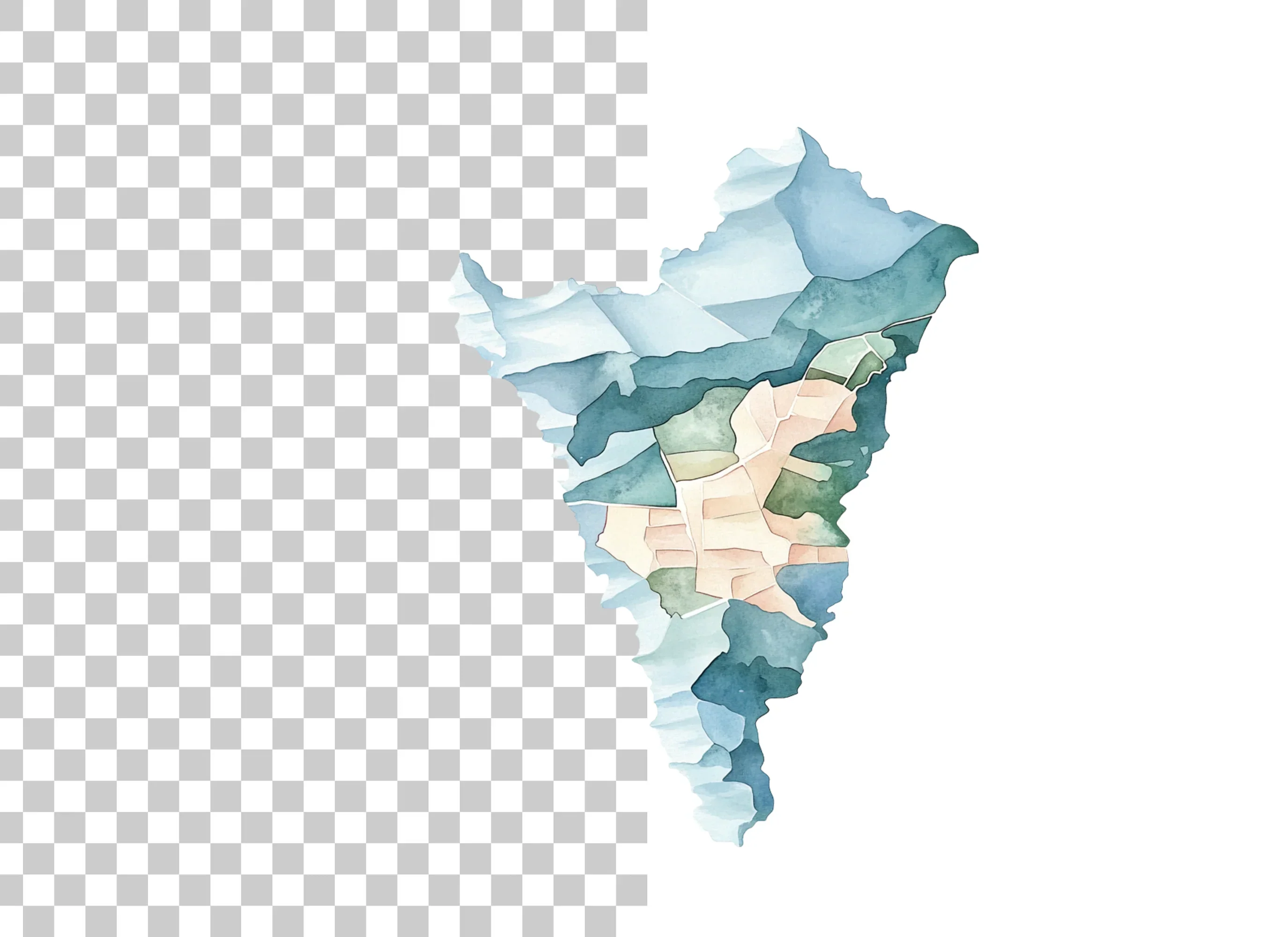 Abstract Mountain Map Clipart Bundle - Image 2