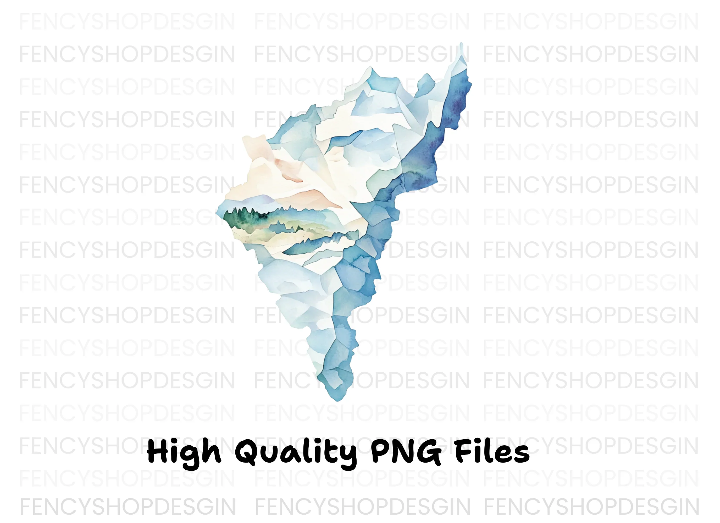 Abstract Mountain Map Clipart Bundle - Image 3