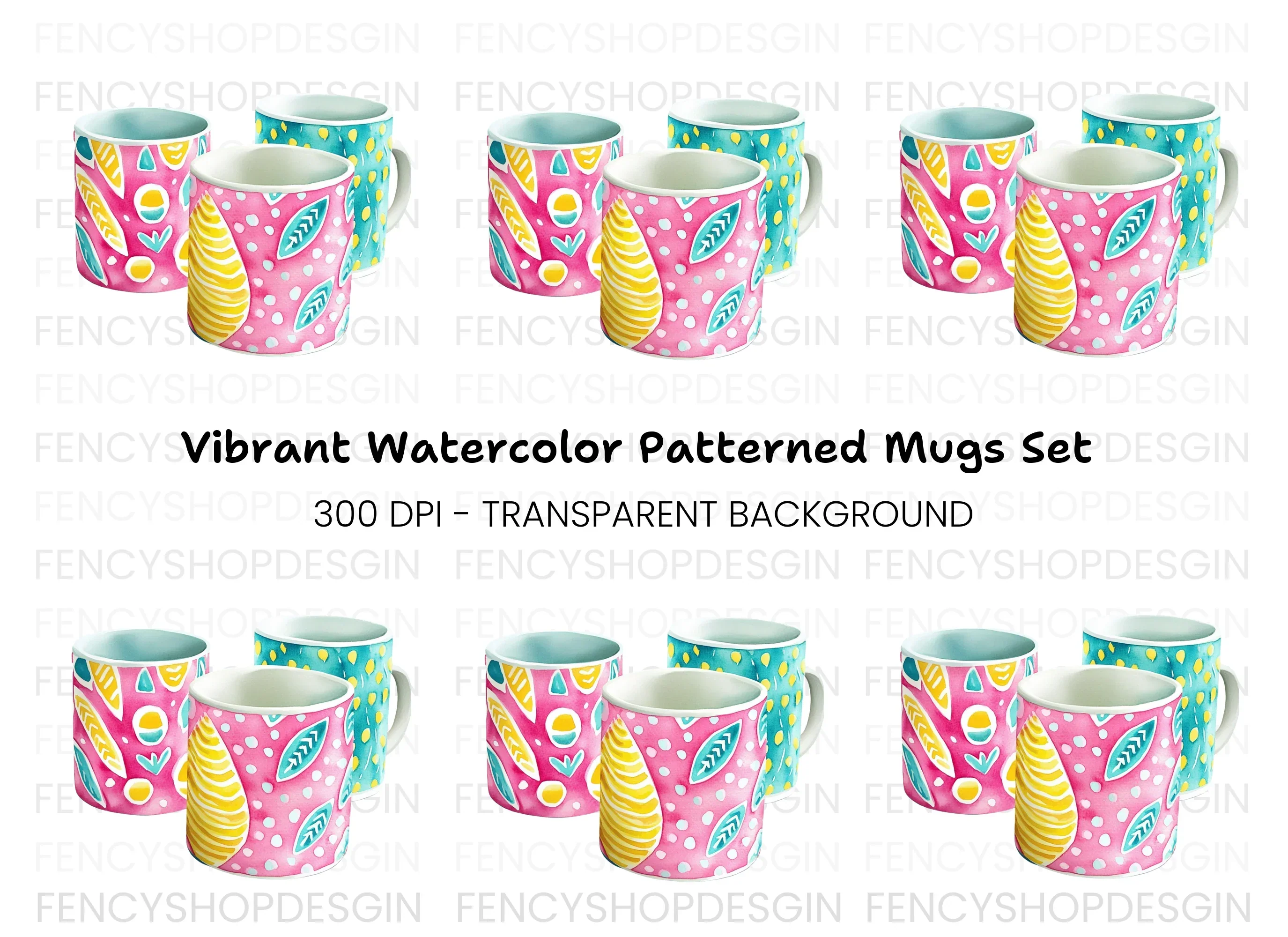 Abstract Pattern Clipart Bundle