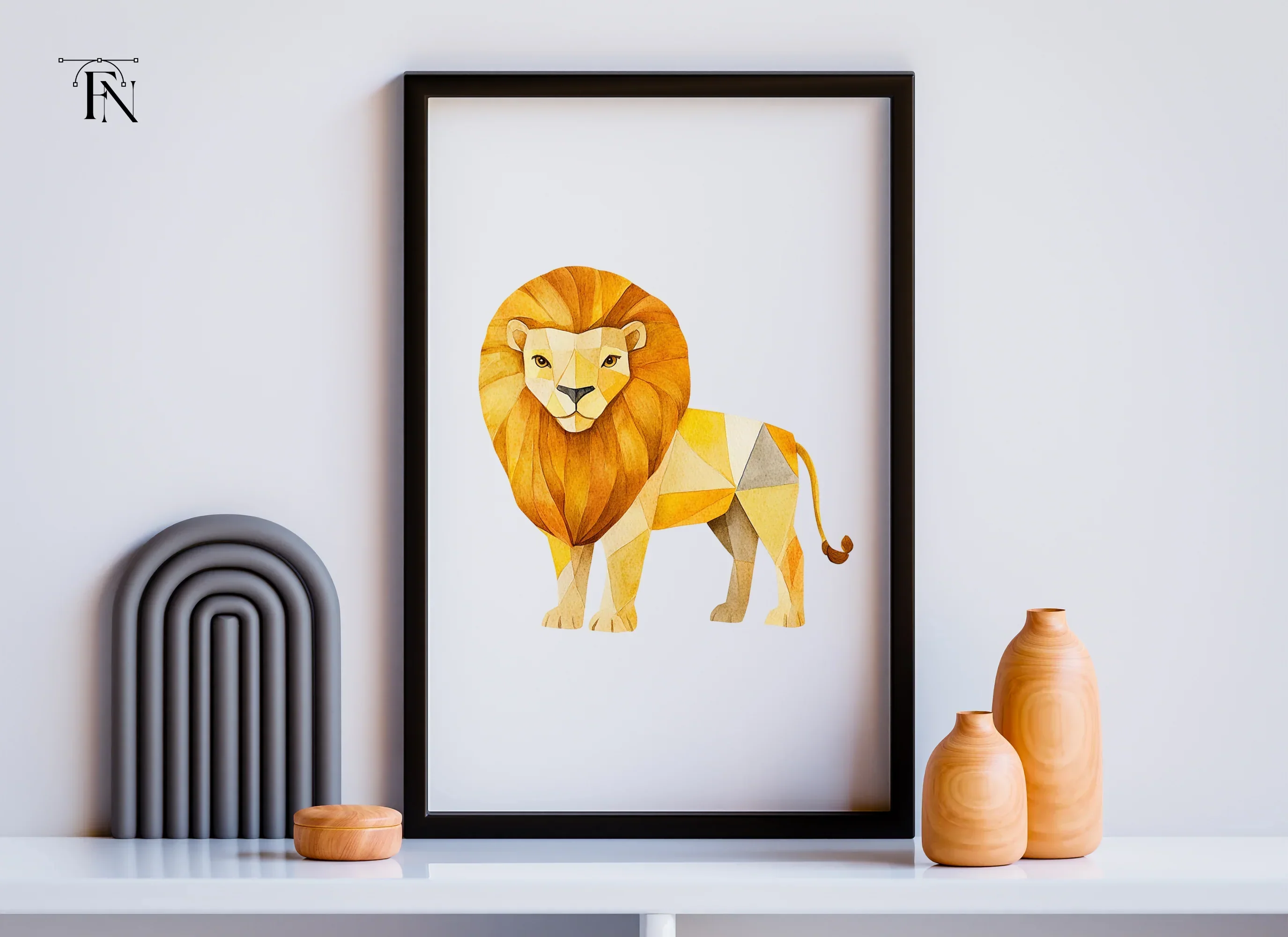 Abstract Polygonal Lion Clipart Bundle - Image 5