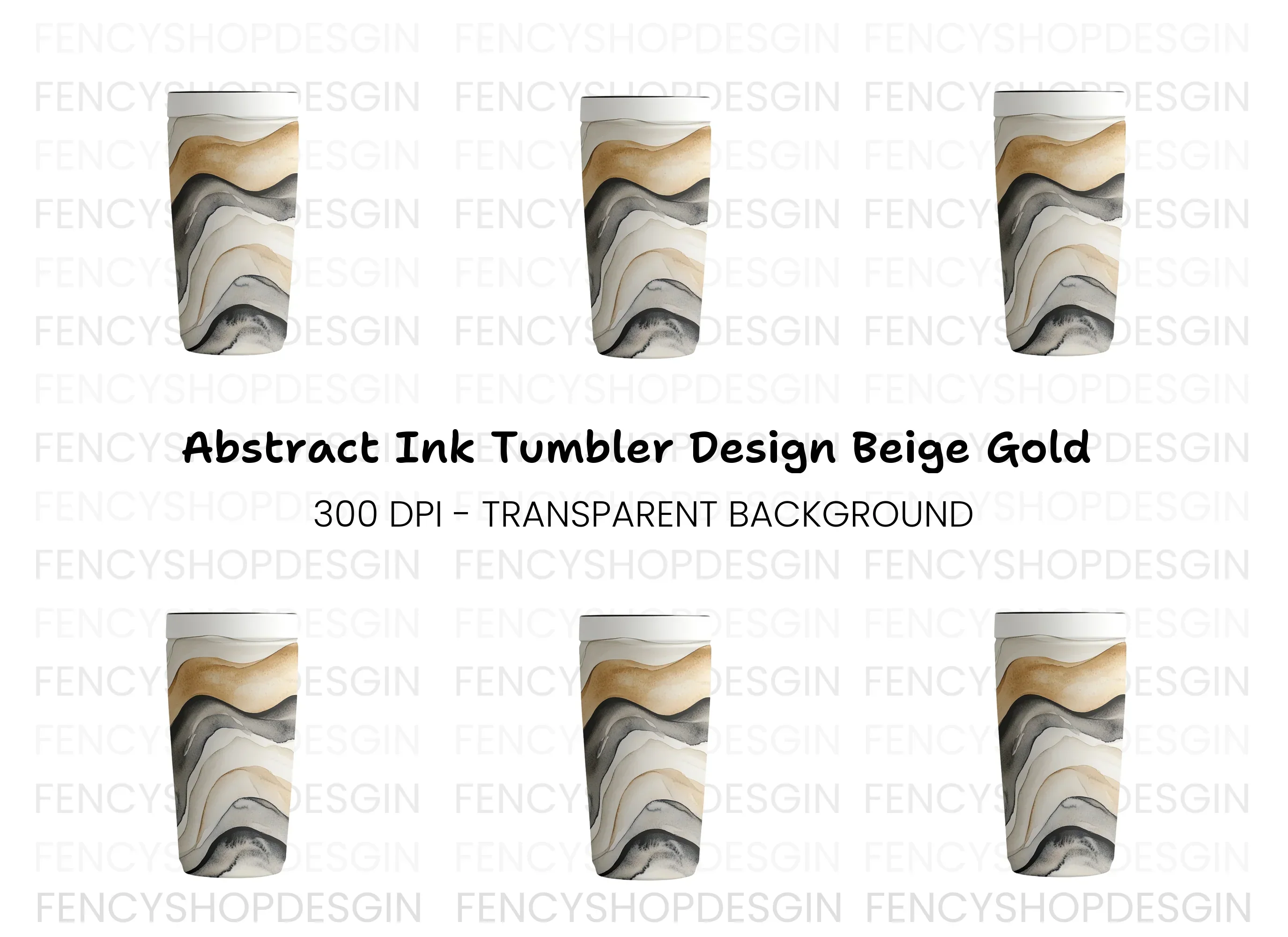 Abstract Wavy Pattern Tumbler Clipart Bundle