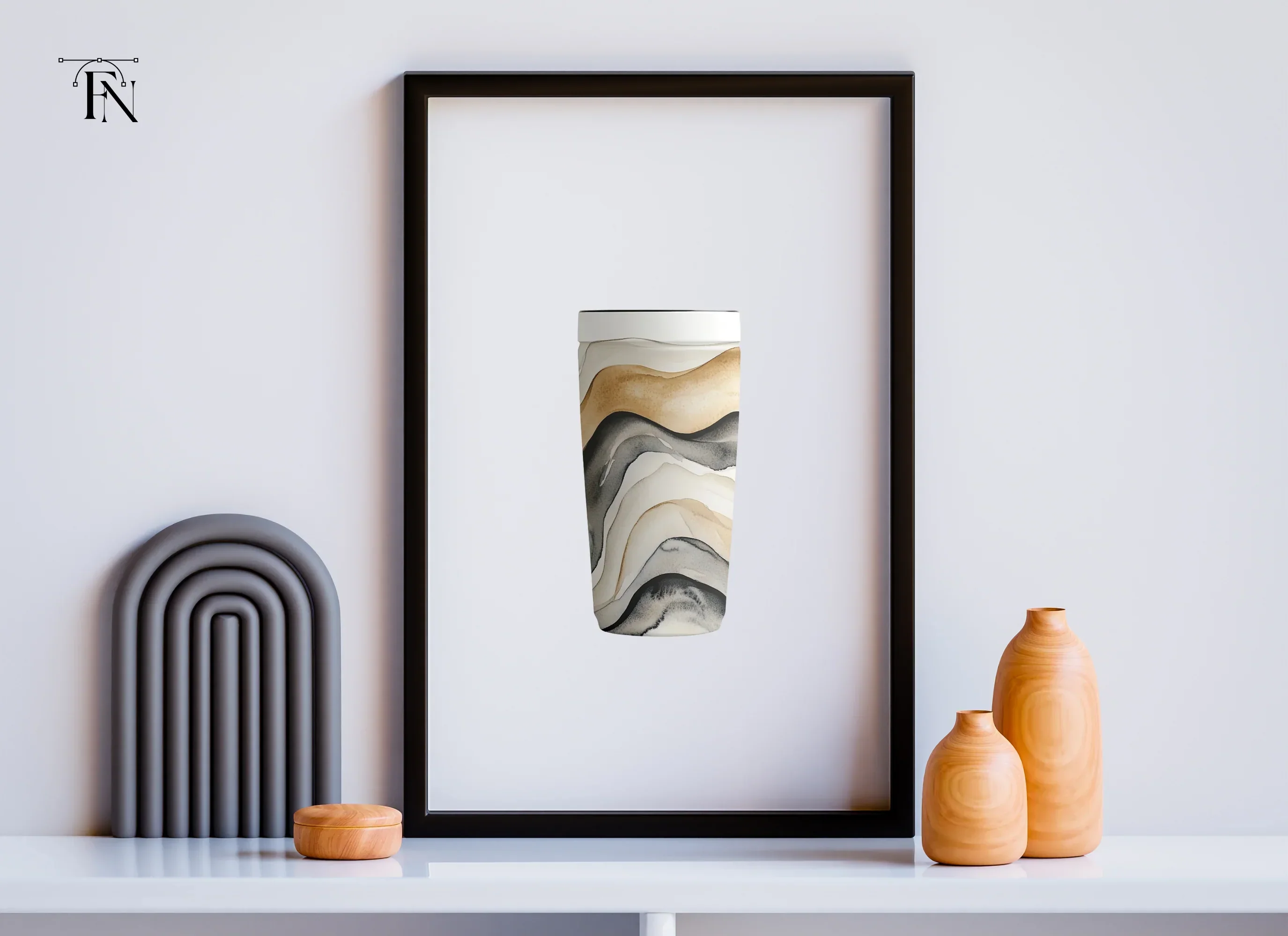 Abstract Wavy Pattern Tumbler Clipart Bundle - Image 6