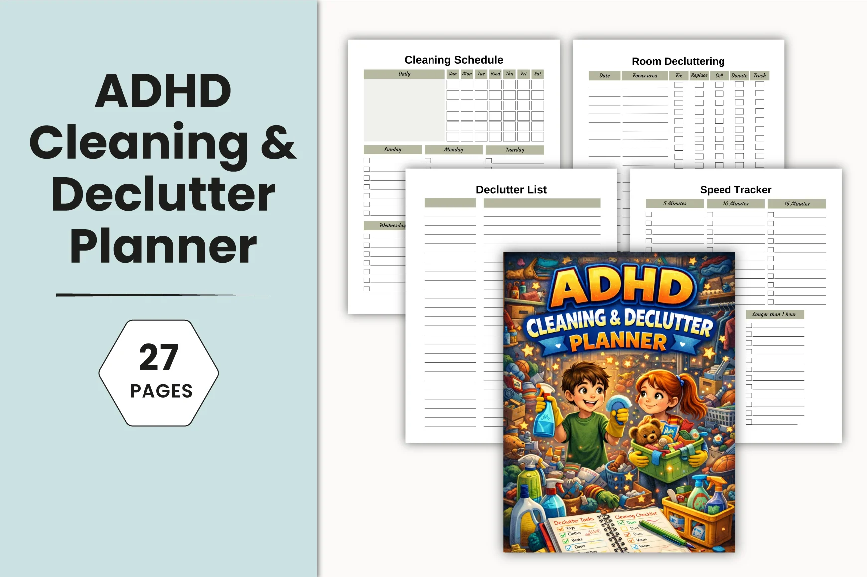 ADHD Cleaning & Declutter Planner