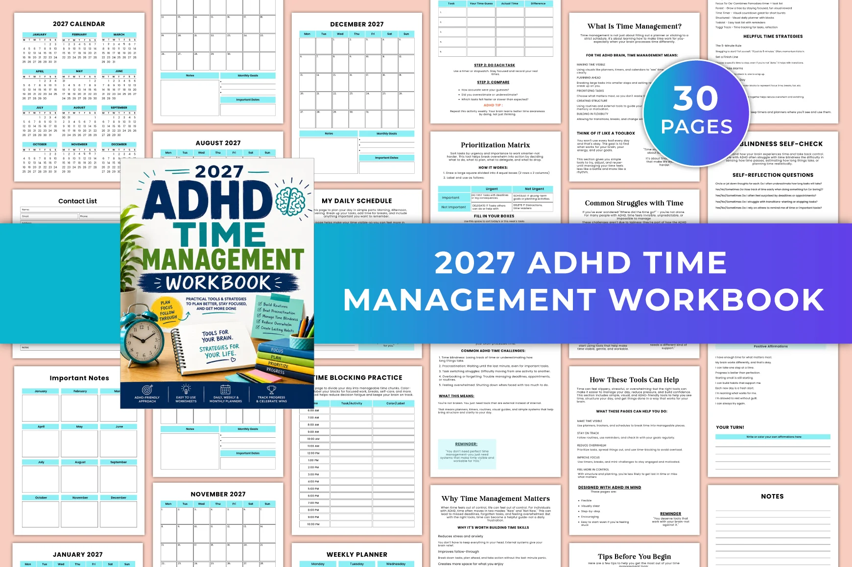 Adhd Time Management Workbook