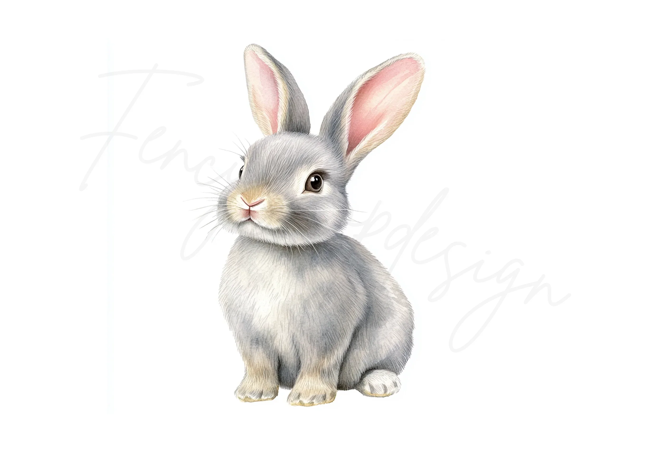 Adorable Baby Bunny Rabbit Clipart Bundle - Image 3