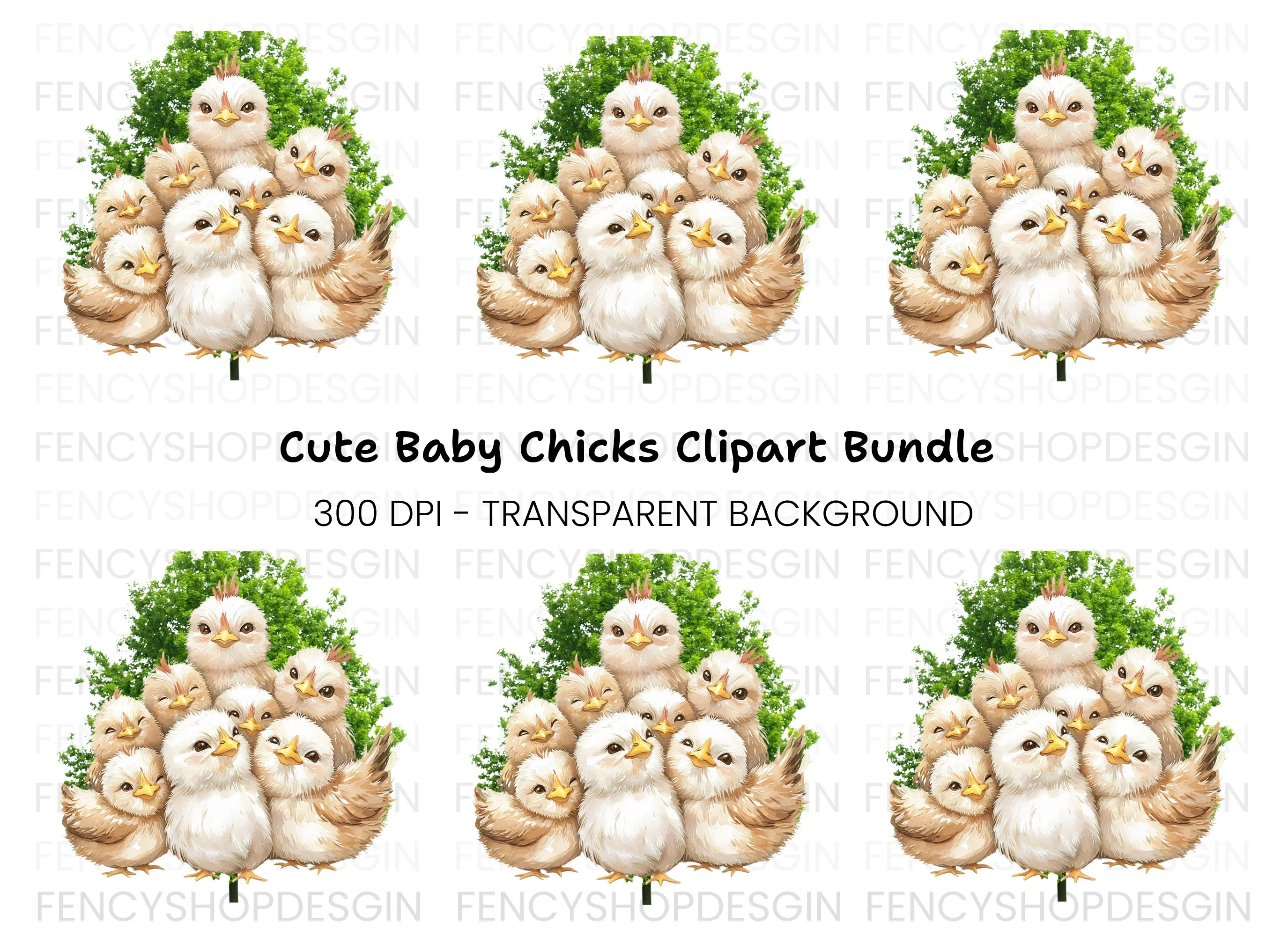 Adorable Baby Chicks Clipart Bundle