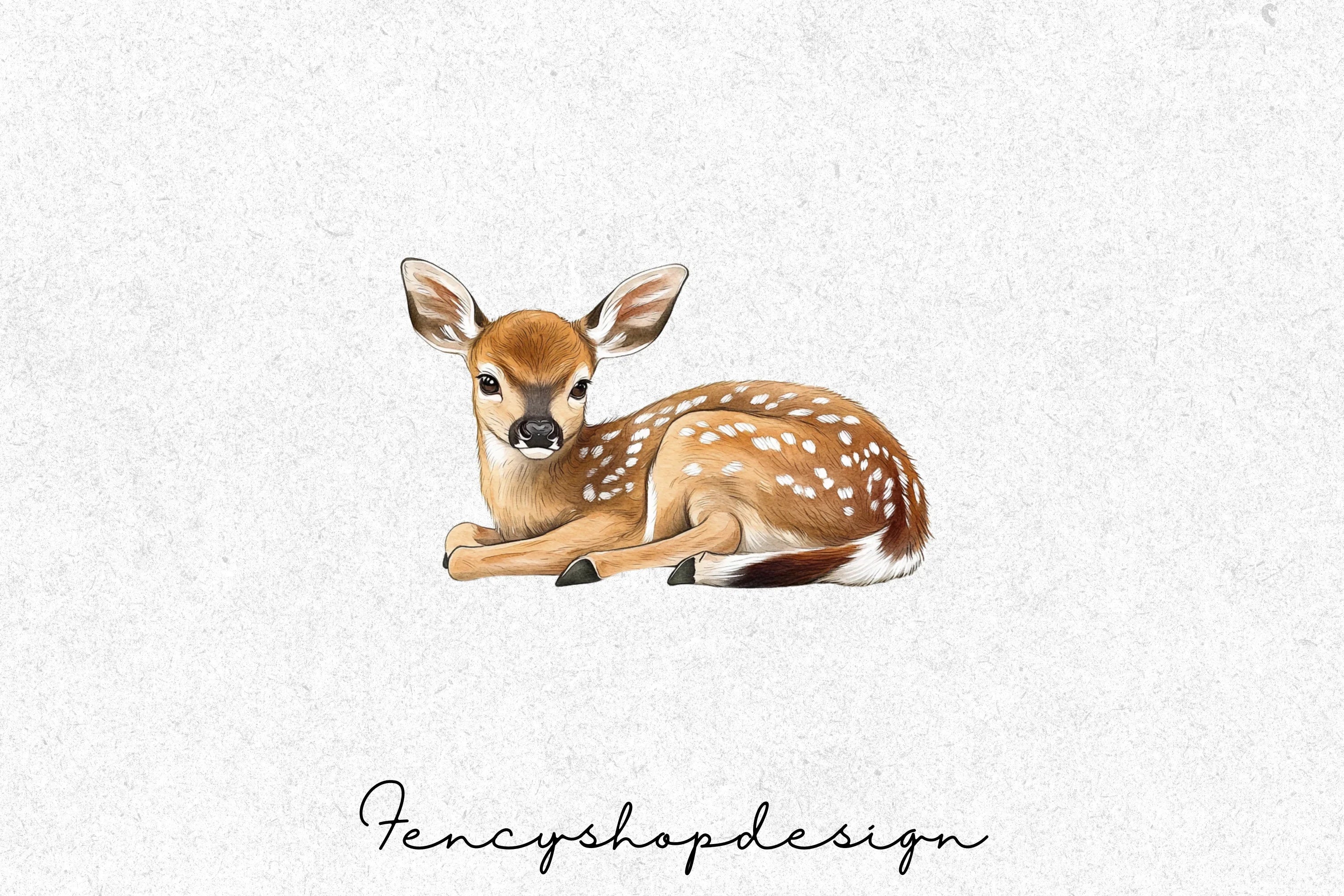 Adorable Baby Deer Fawn Clipart Bundle - Image 3