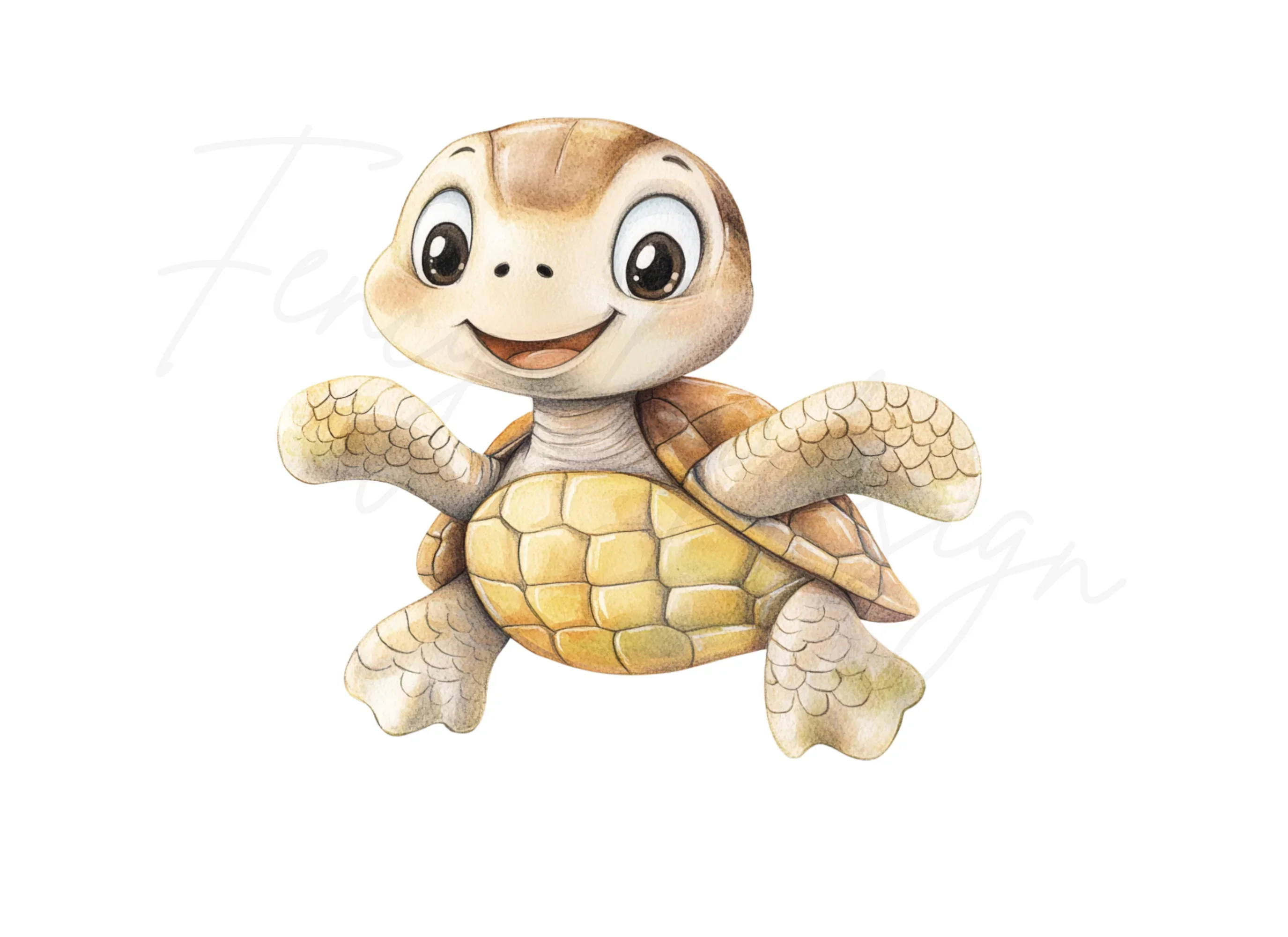 Adorable Baby Sea Turtles Clipart Bundle - Image 3