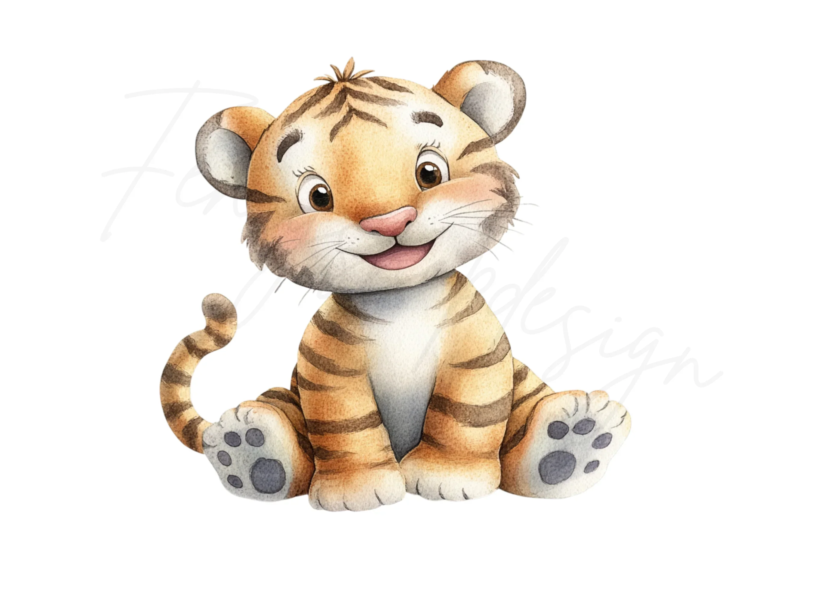 Adorable Baby Tiger Clipart Bundle - Image 2