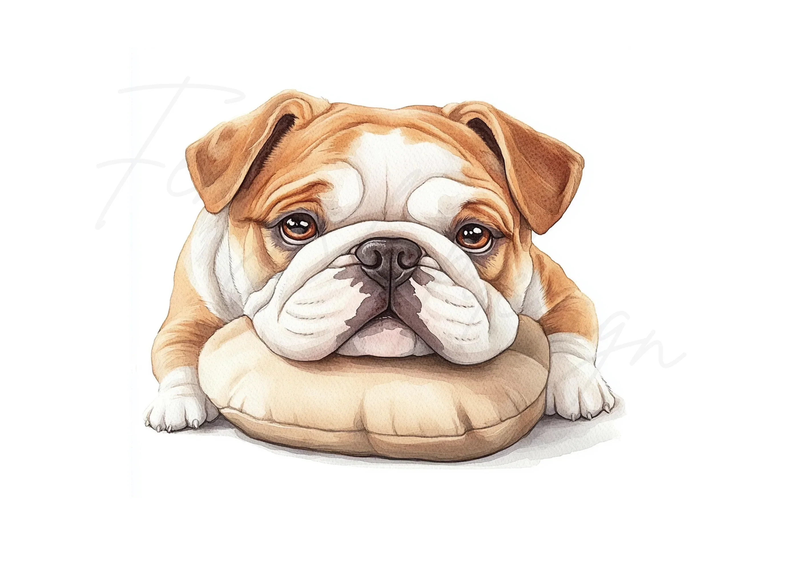 Adorable Bulldog Puppy Clipart Bundle - Image 3