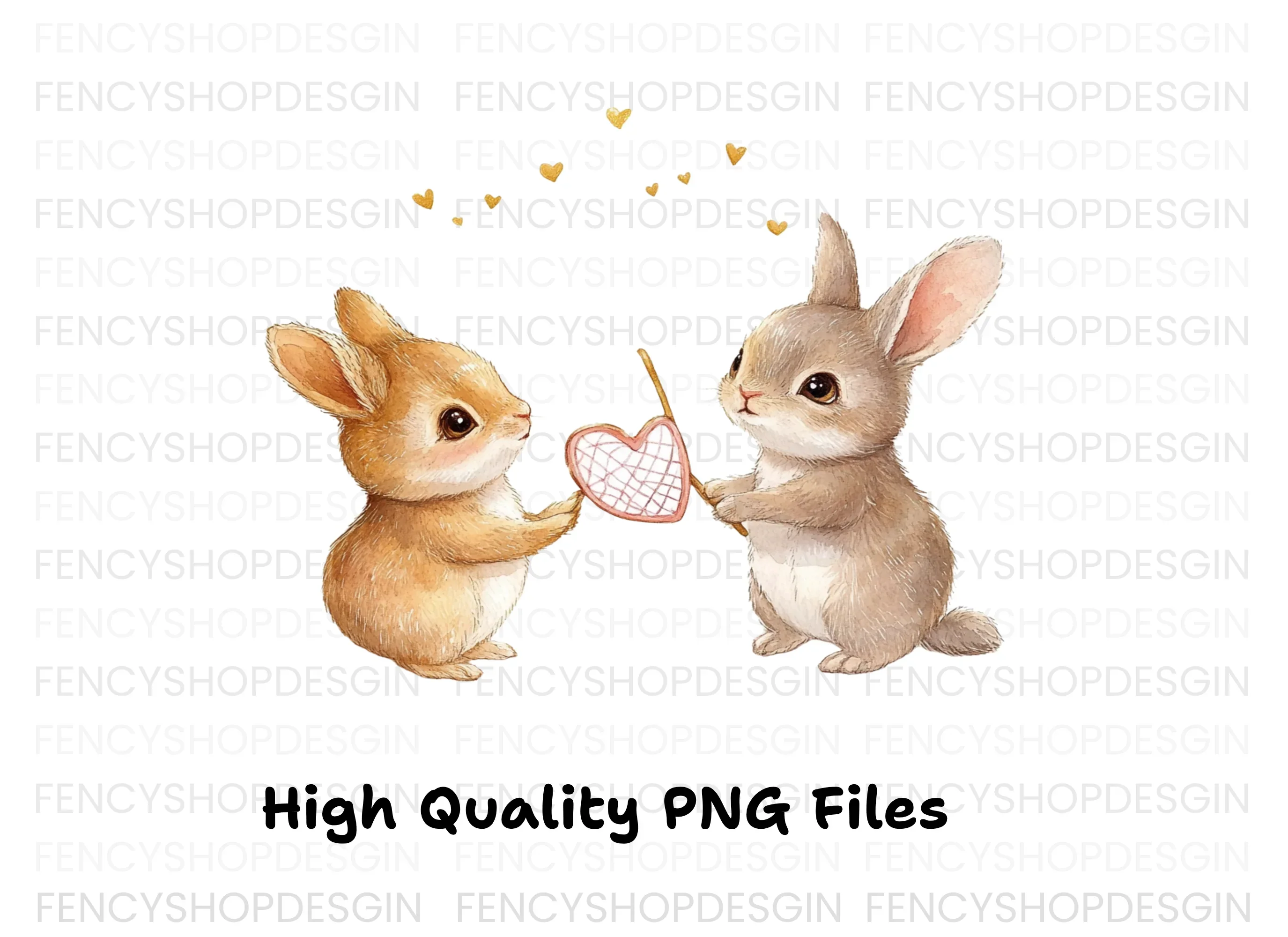 Adorable Bunny Love Clipart Bundle - Image 2