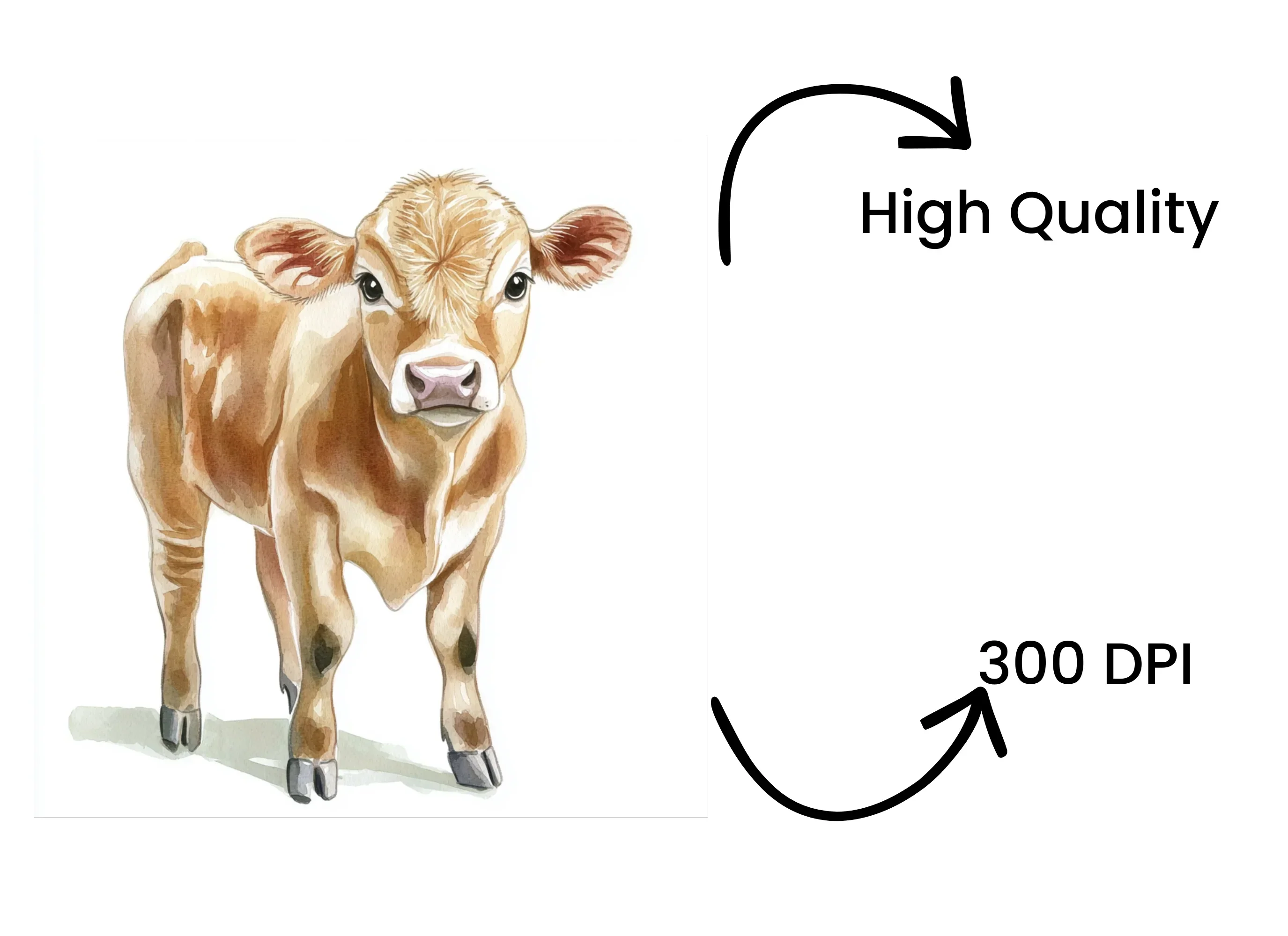 Adorable Calf Clipart Bundle - Image 4
