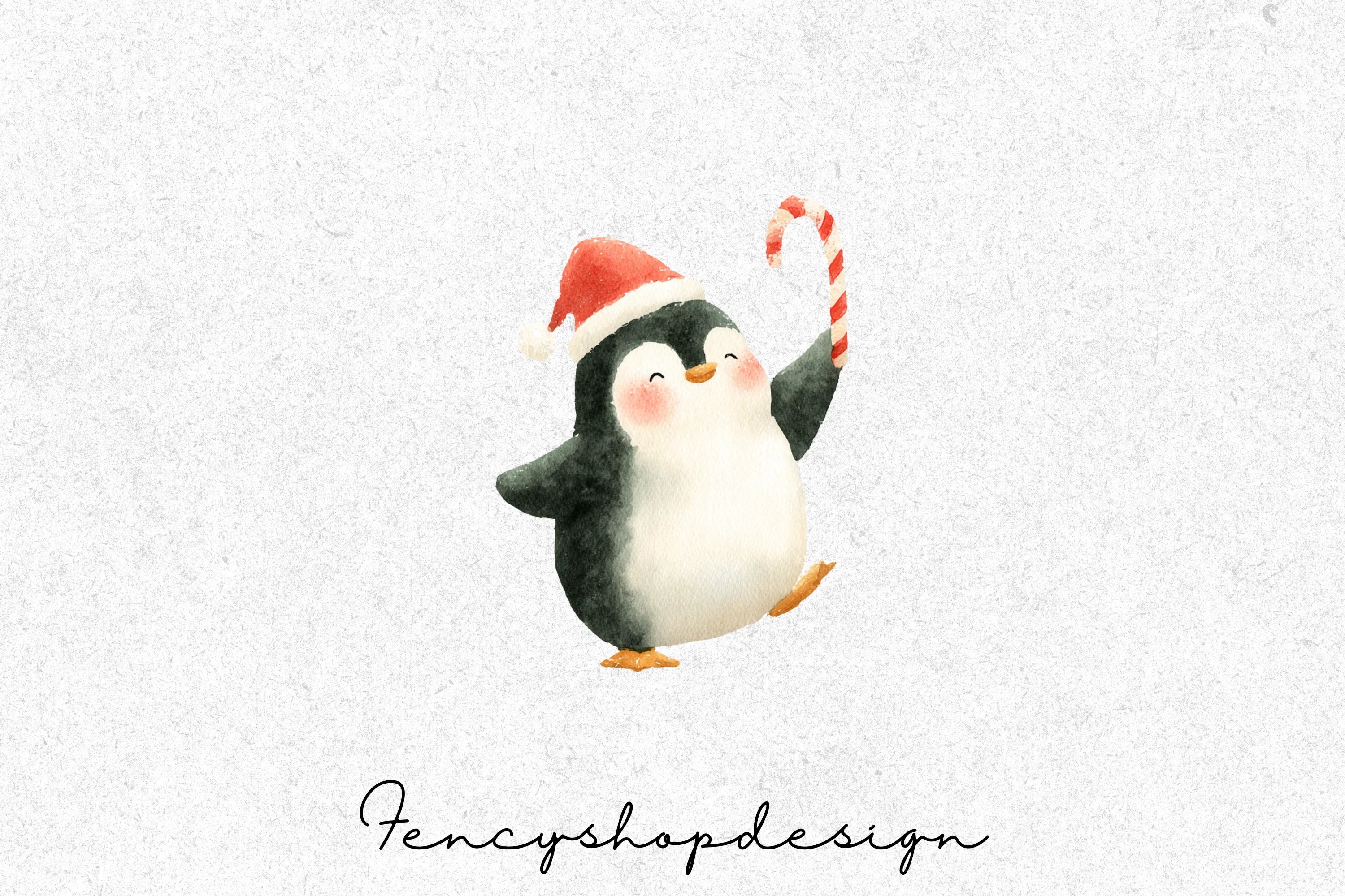 Adorable Christmas Penguin Family Clipart Bundle - Image 3