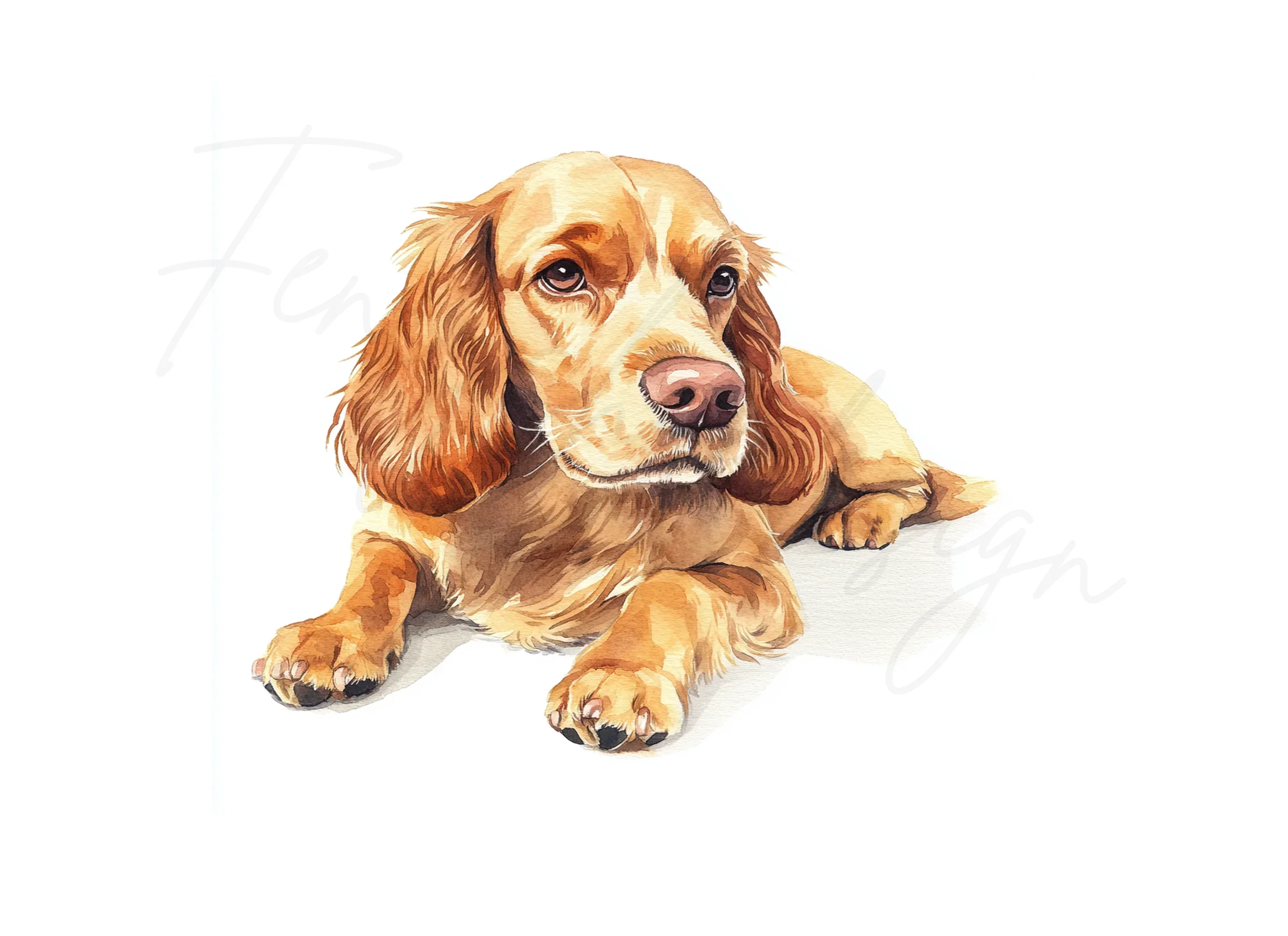 Adorable Cocker Spaniel Puppy Clipart Bundle - Image 2