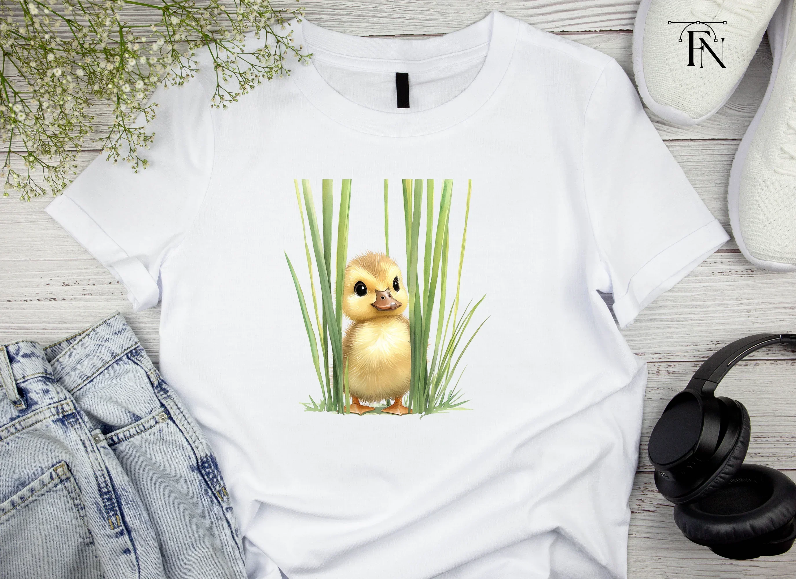 Adorable Ducklings in Green Grass Clipart Bundle - Image 4
