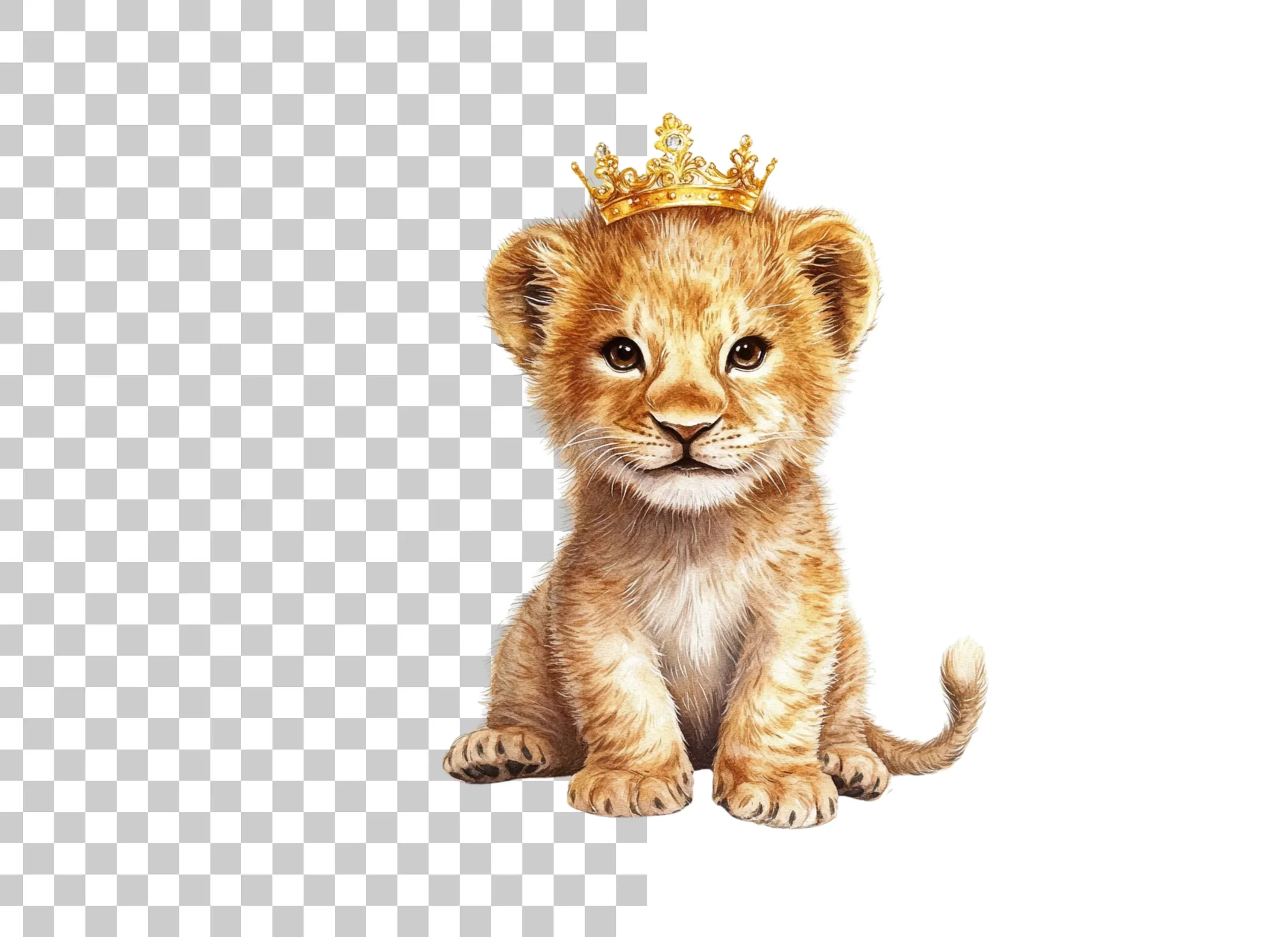 Adorable Lion King Cubs Clipart Bundle - Image 6