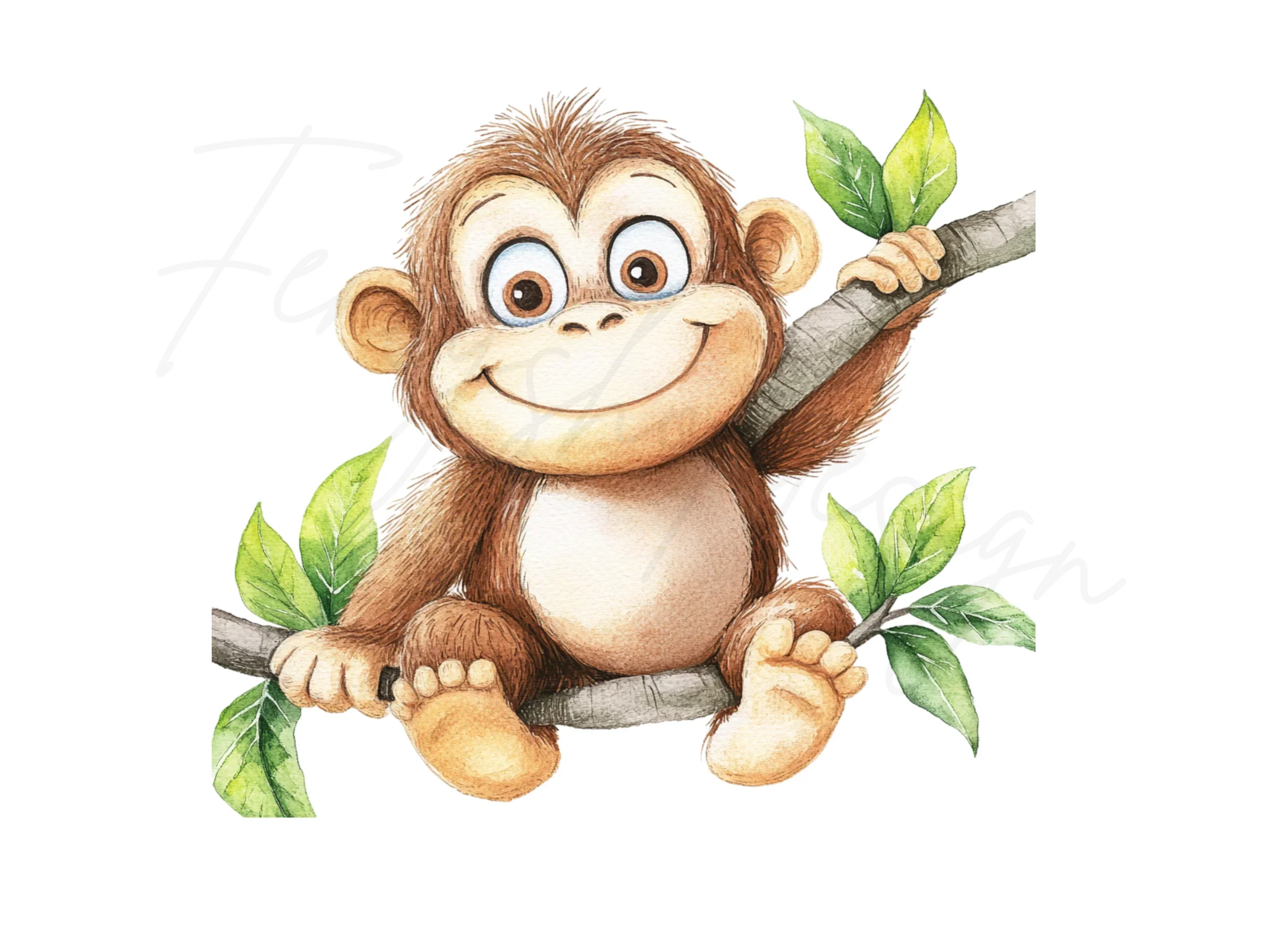 Adorable Monkey Clipart Bundle - Image 2