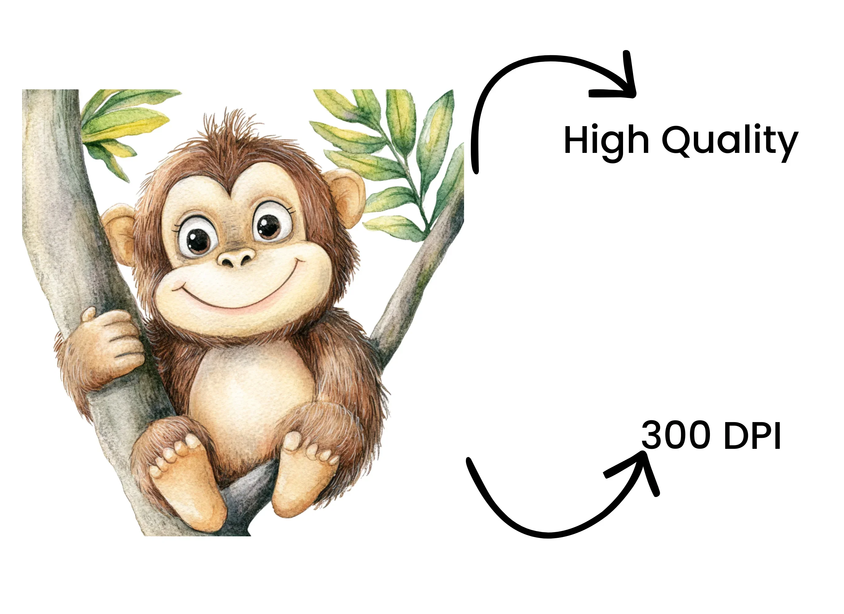 Adorable Monkey Clipart Bundle - Image 4