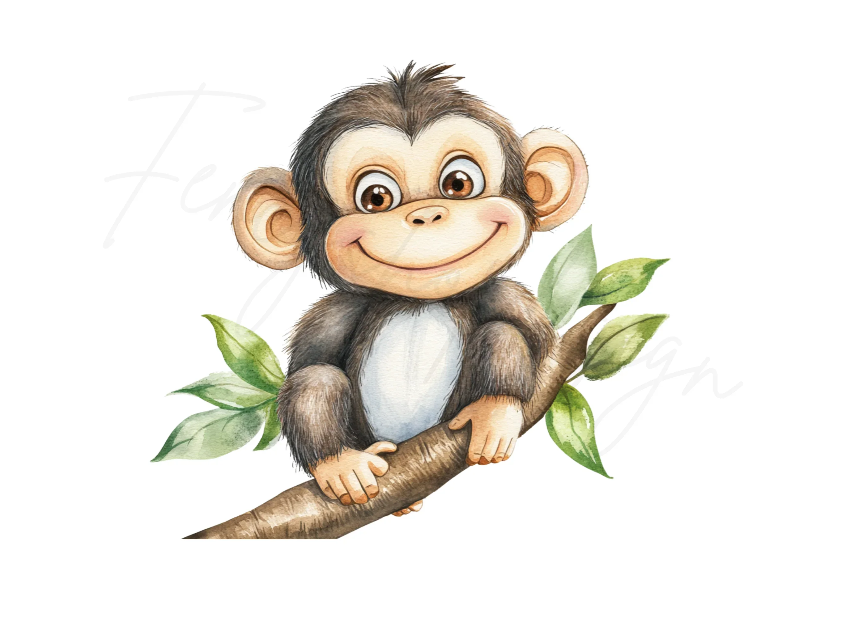 Adorable Monkey Clipart Bundle - Image 3