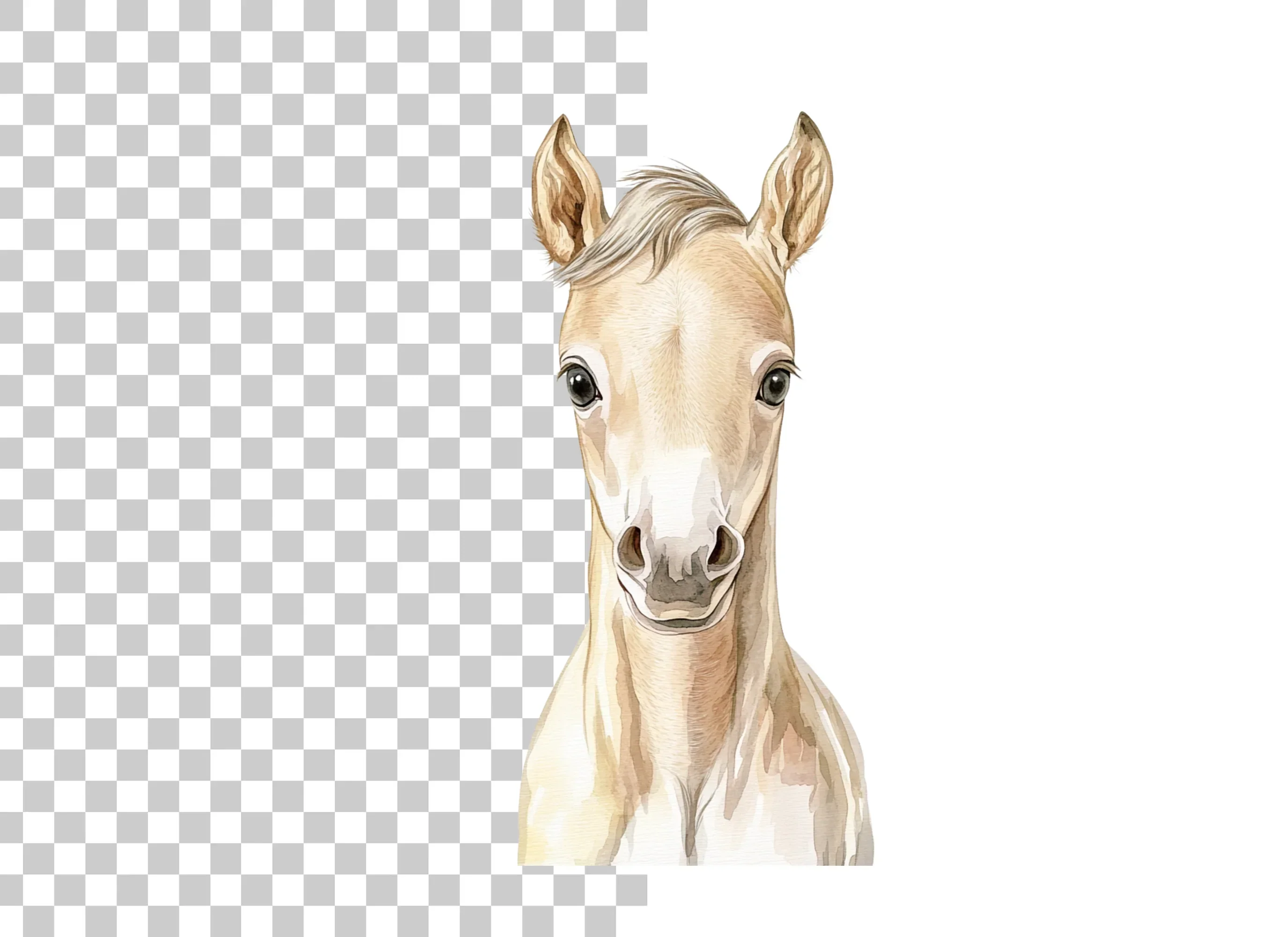 Adorable Palomino Foal Clipart Bundle - Image 2