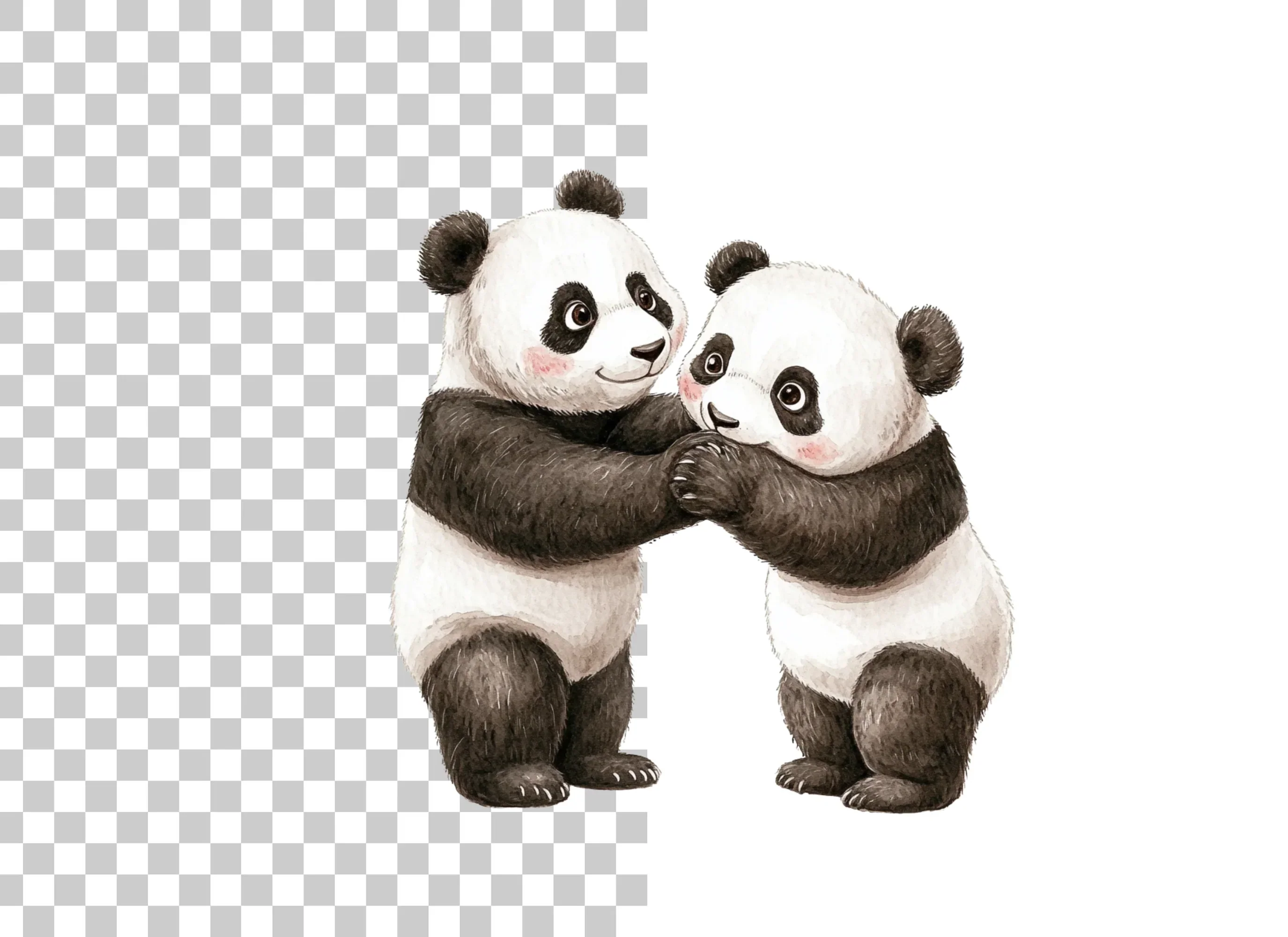 Adorable Panda Family Clipart Bundle - Image 3