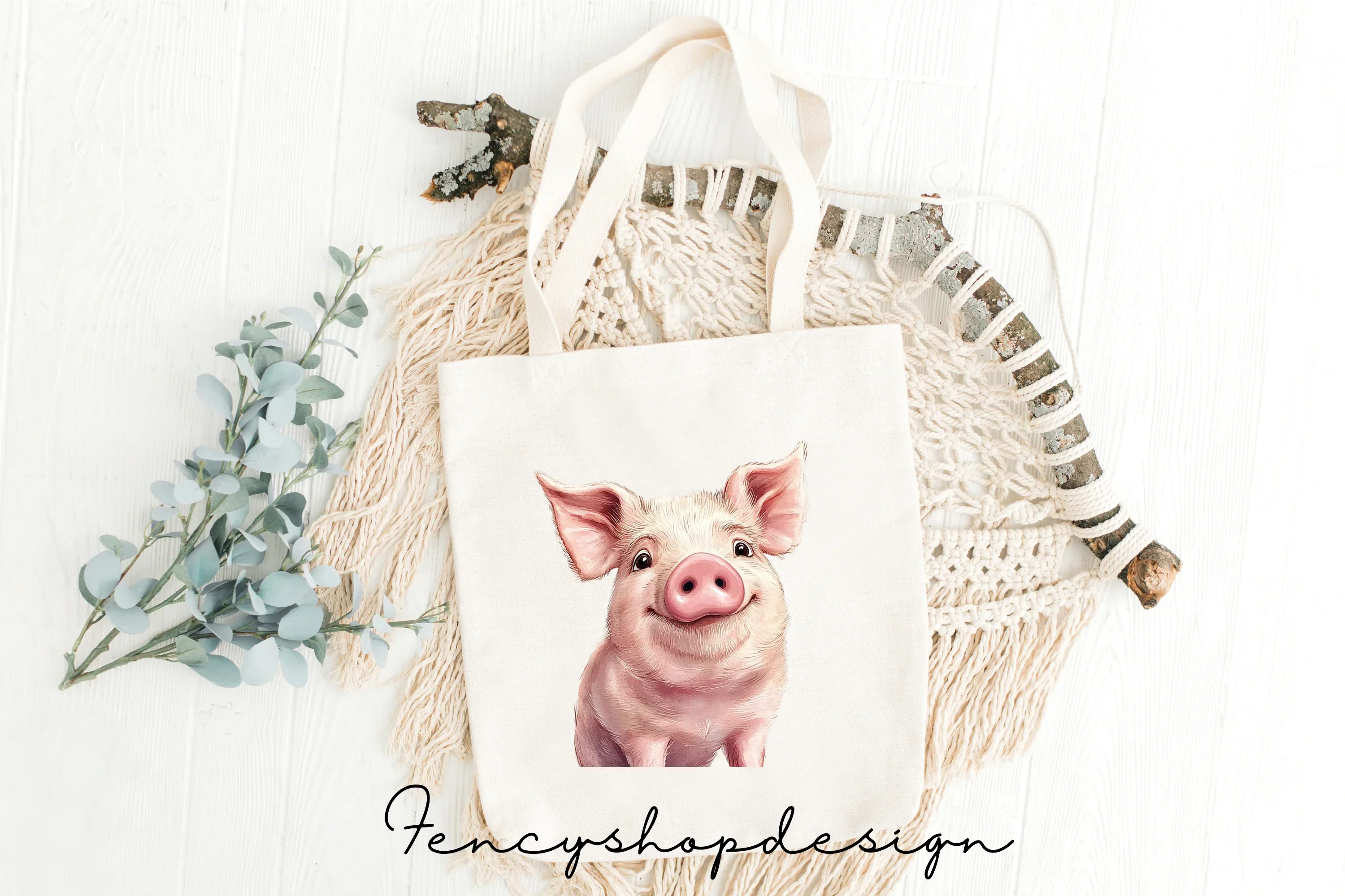 Adorable Pig Faces Clipart Bundle - Image 2