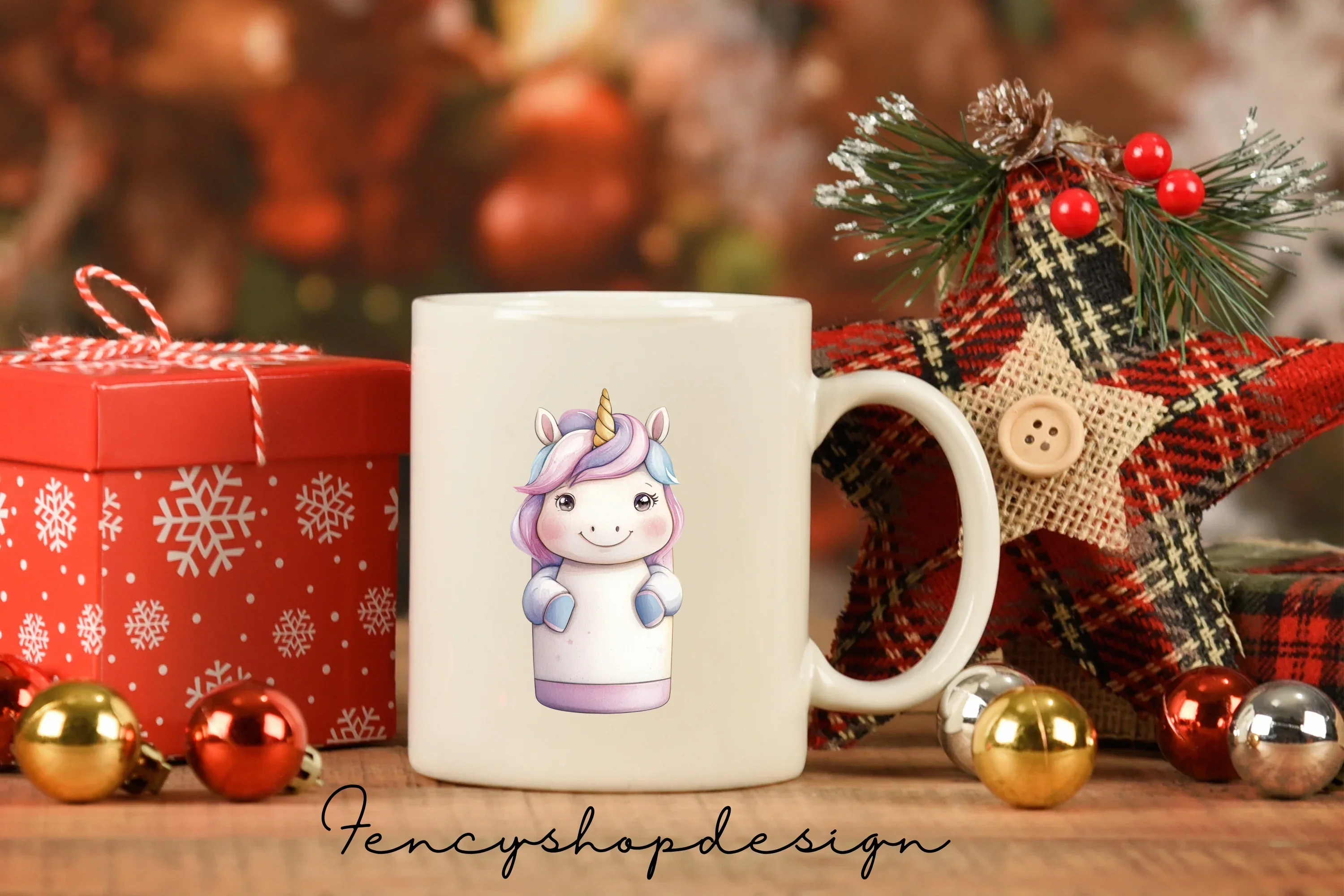 Adorable Rainbow Unicorns Clipart Bundle - Image 4