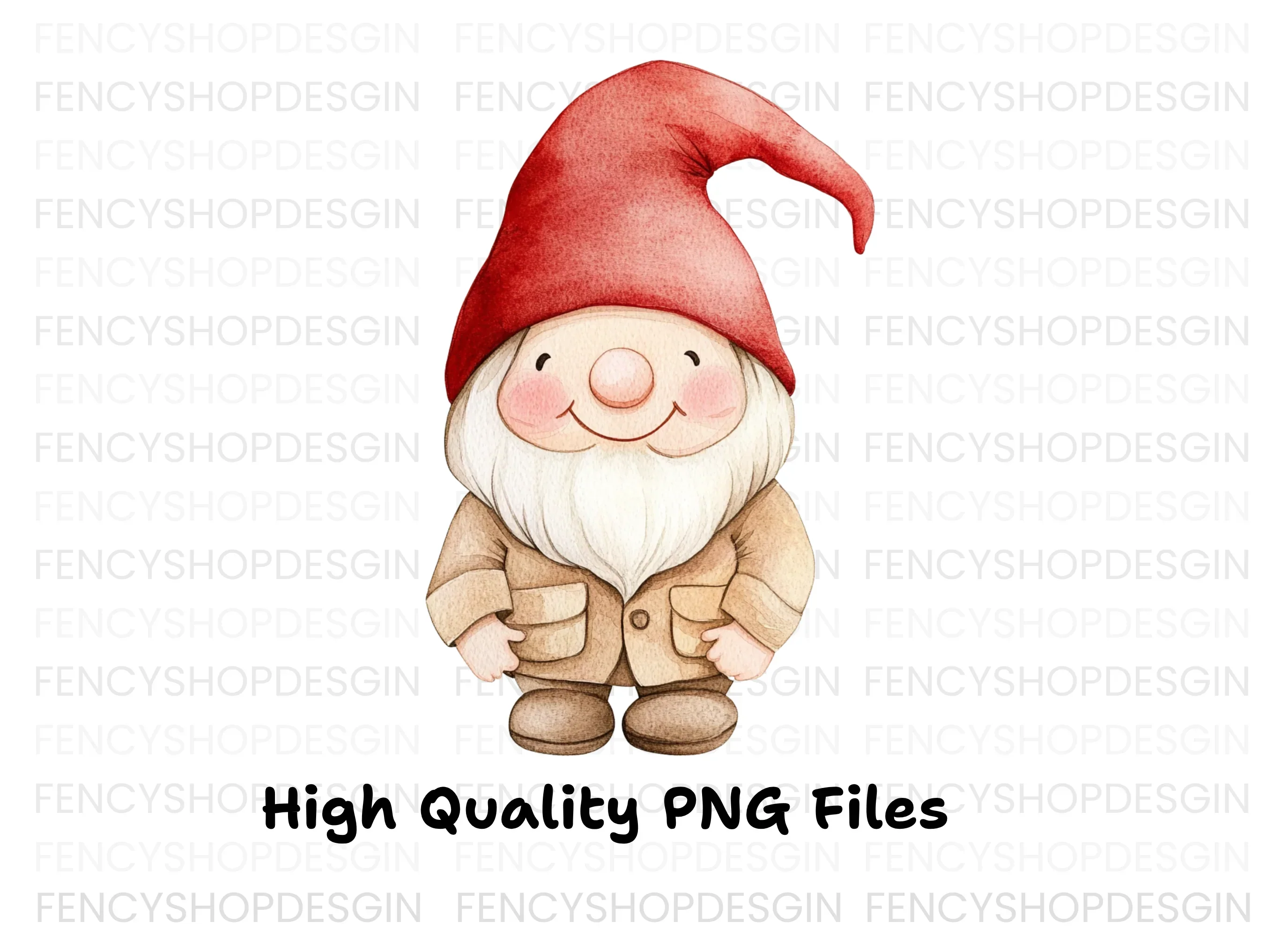 Adorable Red Hat Gnomes Clipart Bundle - Image 2