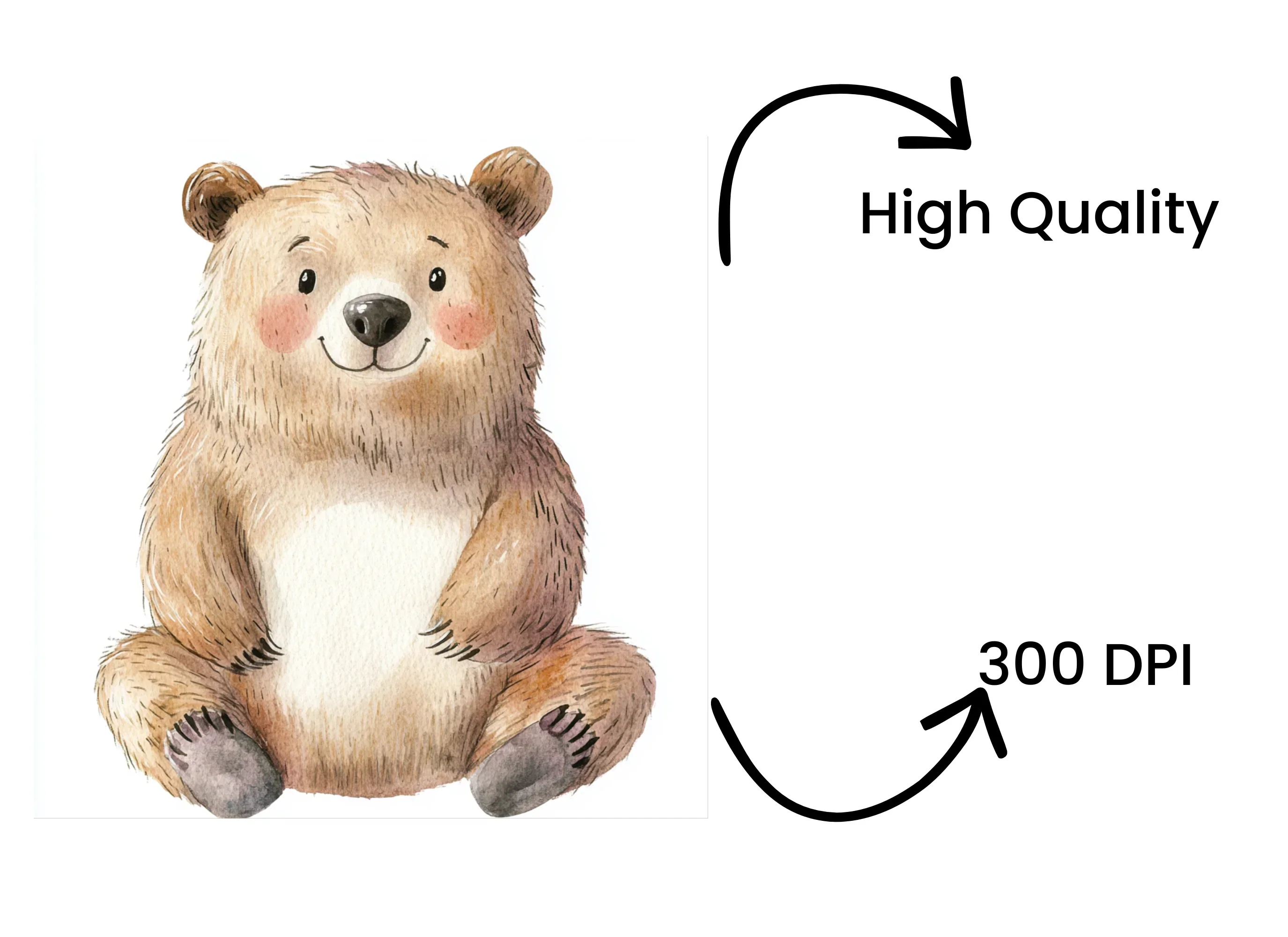 Adorable Sitting Bear Clipart Bundle - Image 4