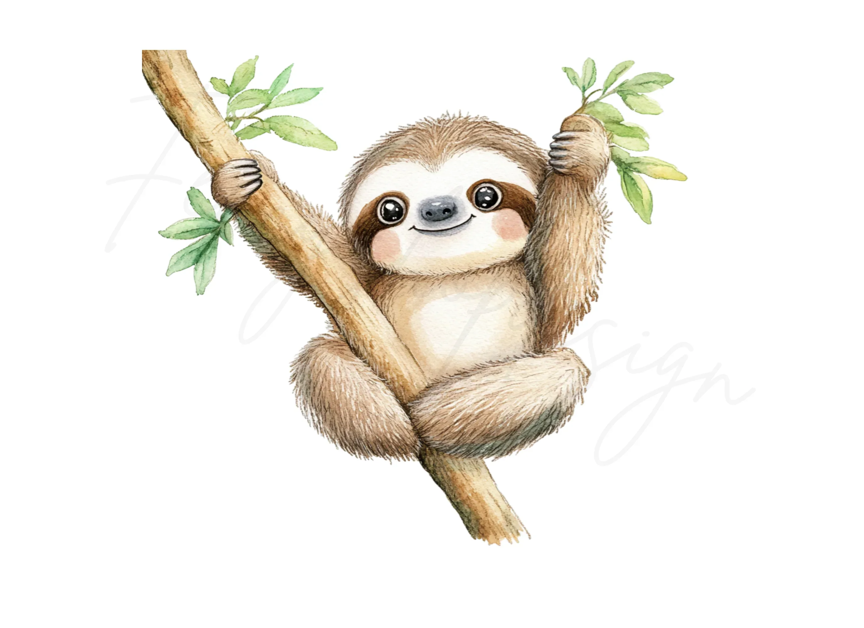 Adorable Sloth Clipart Bundle for Kids - Image 2