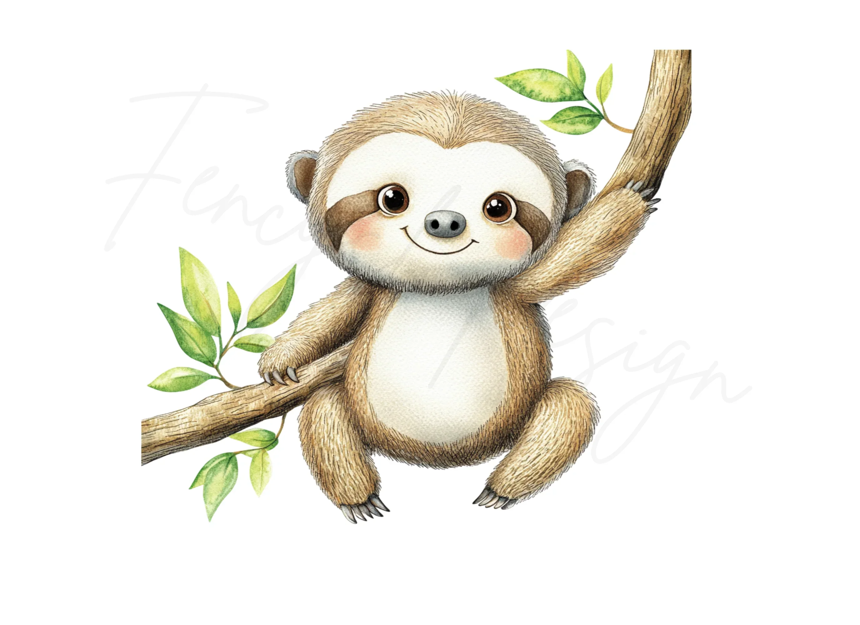Adorable Sloth Clipart Bundle for Kids - Image 3