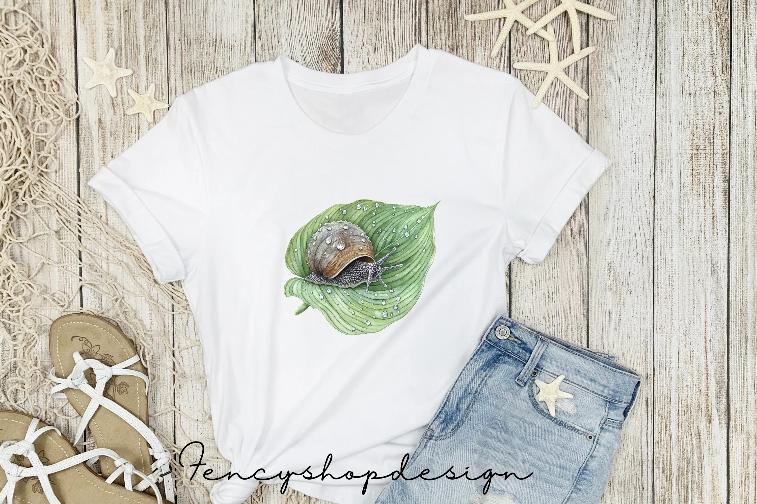 Adorable Snails with Blossoms and Fruit Clipart Bundle - Image 5