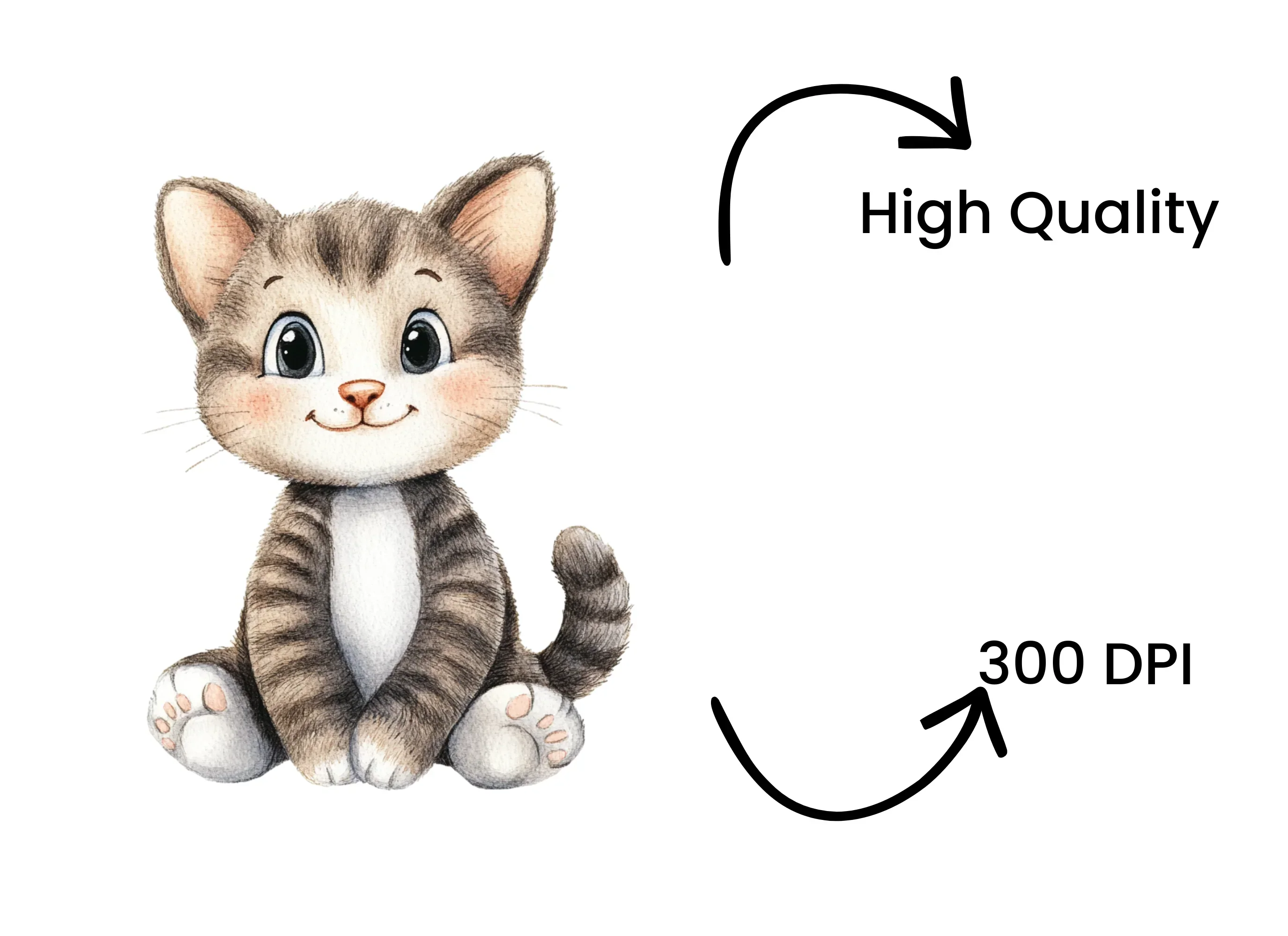 Adorable Striped Kitten Clipart Bundle - Image 4