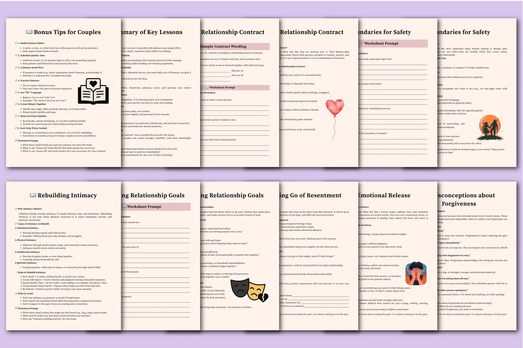 Affair Recovery Worksheets Planner - Image 3