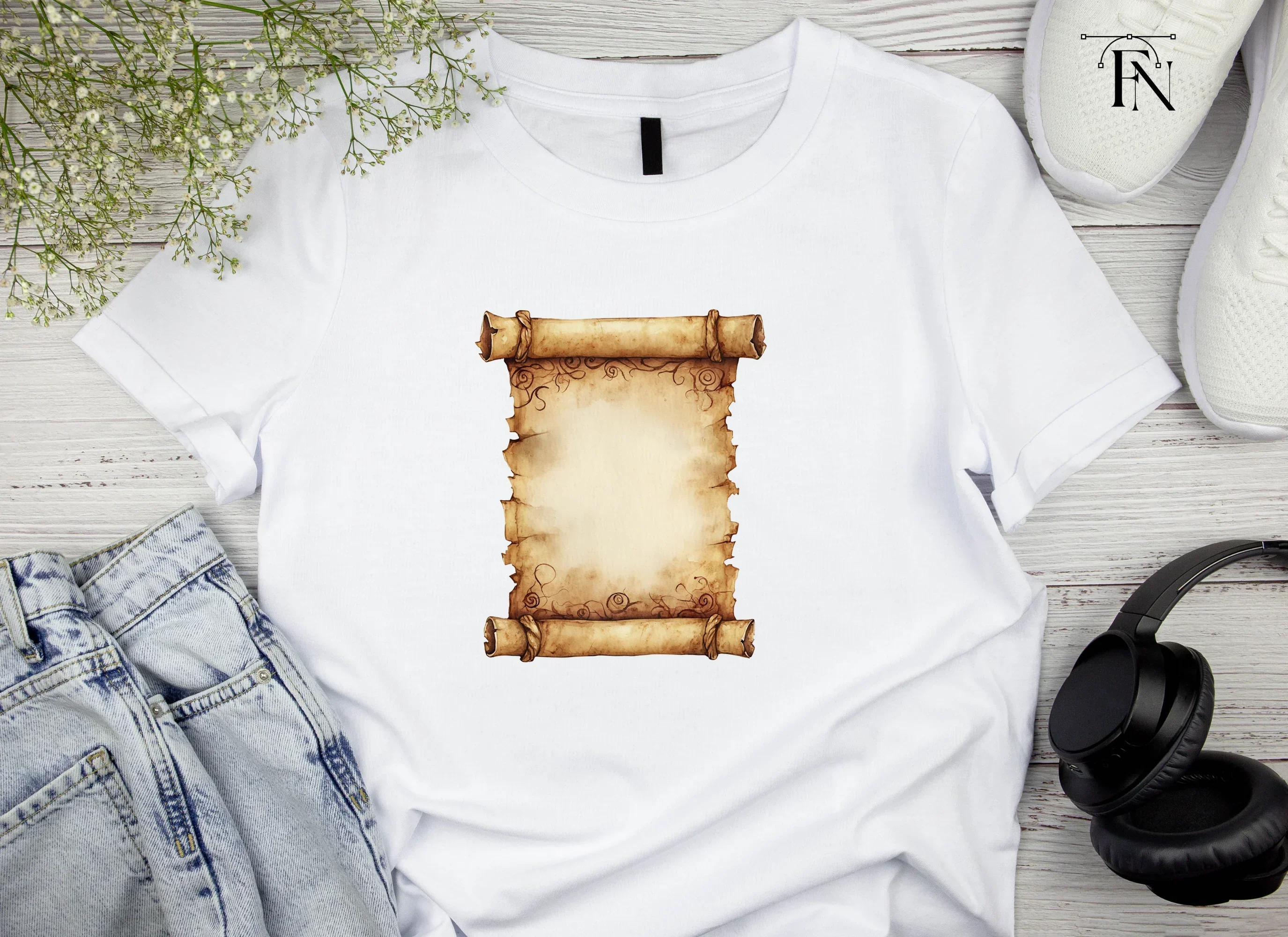 Aged Parchment Scroll Clipart Bundle - Image 5