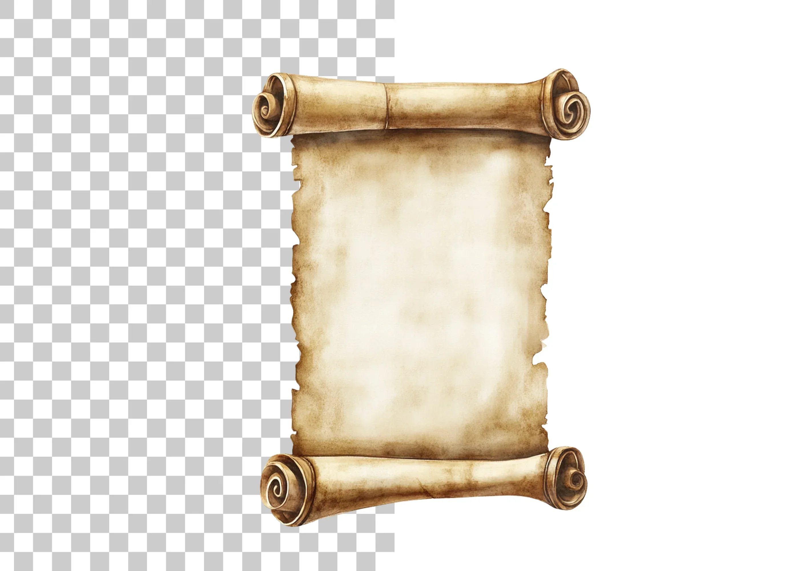 Aged Scroll Clipart Bundle - Image 2