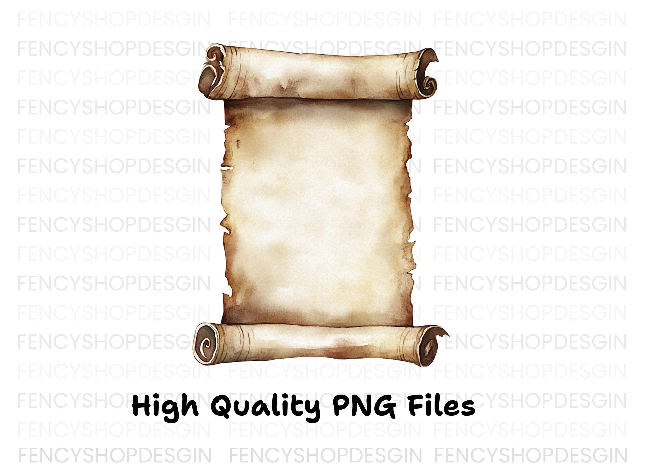 Aged Scroll Clipart Bundle - Image 3