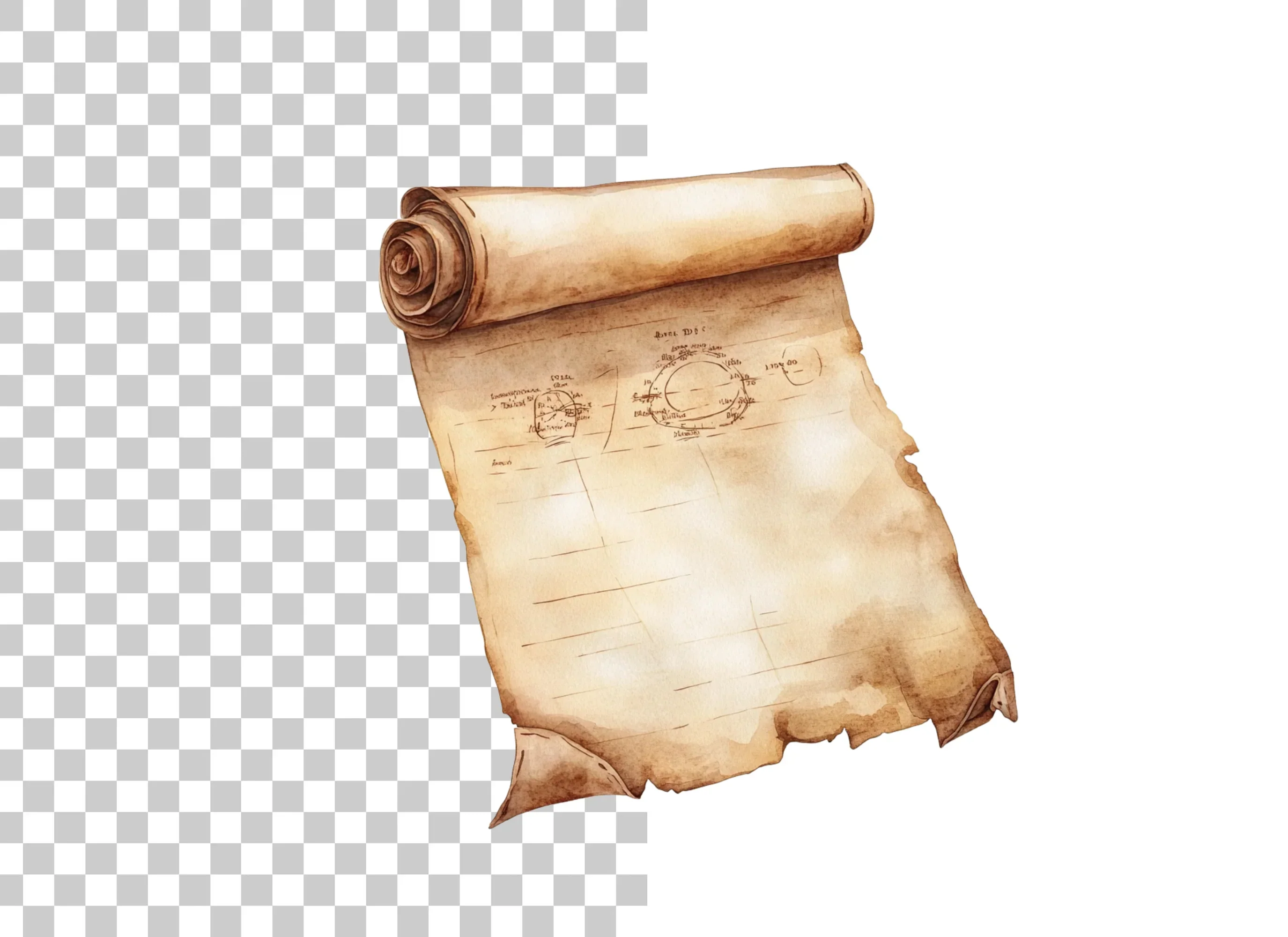 Aged Scroll Clipart Bundle - Image 2