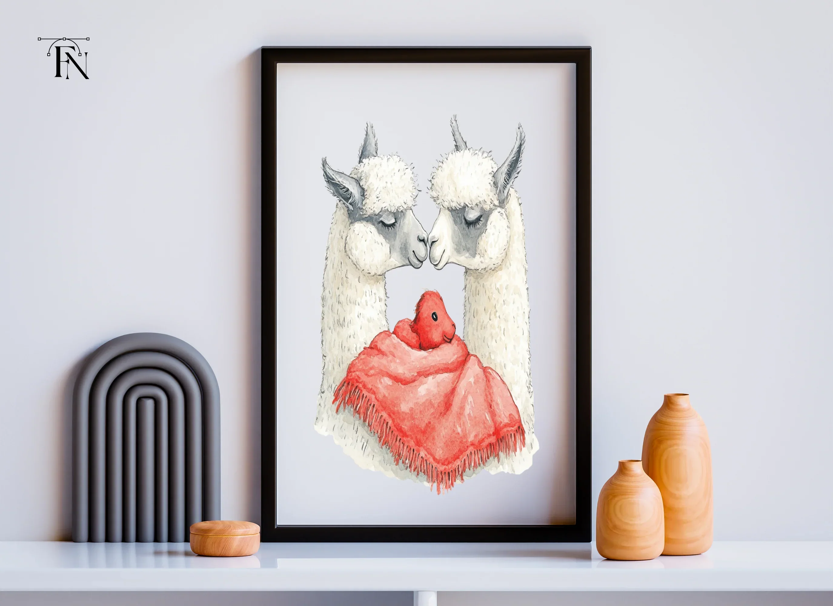 Alpaca Family with Baby Clipart Bundle - Image 6