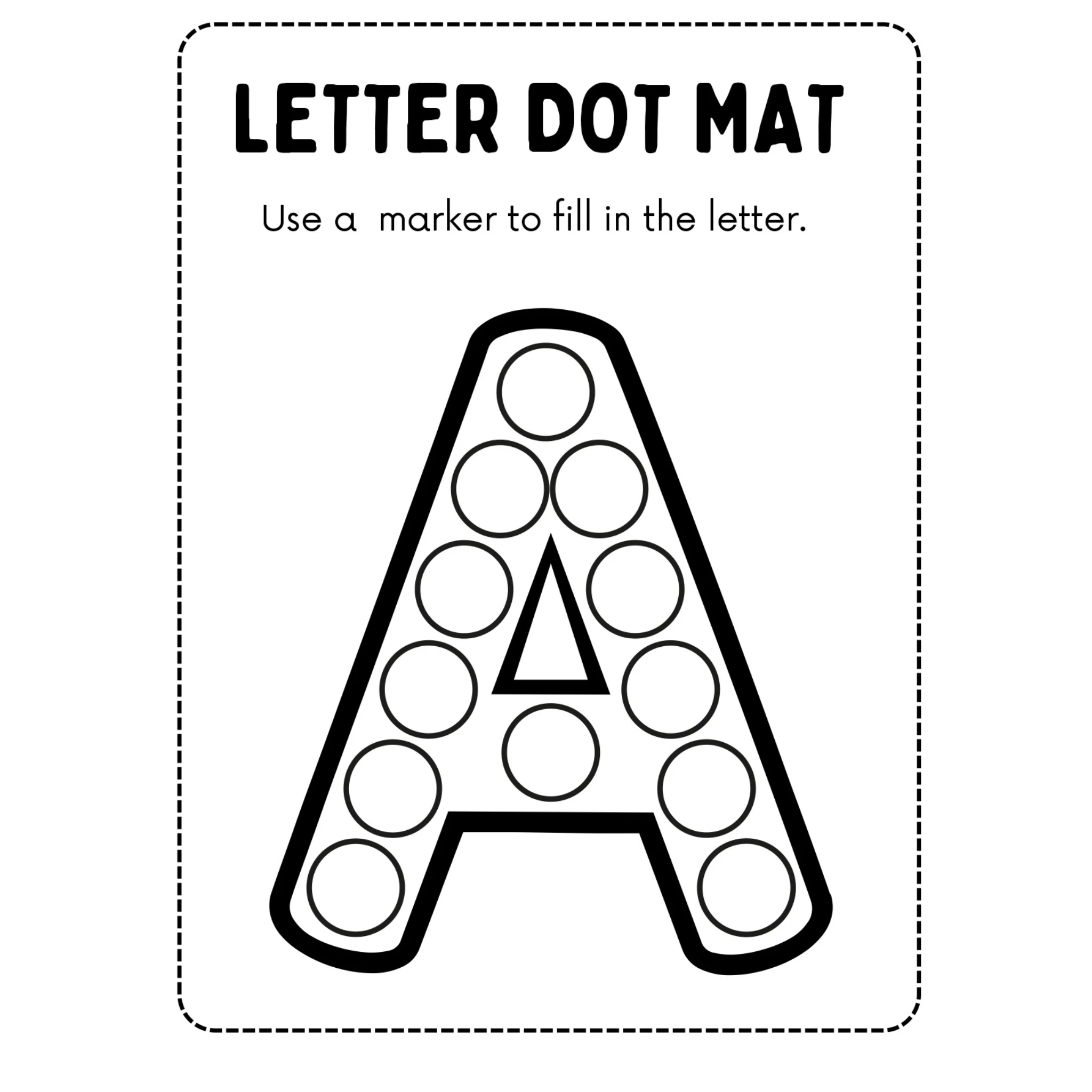 Alphabet Do a Dot Letter Mats