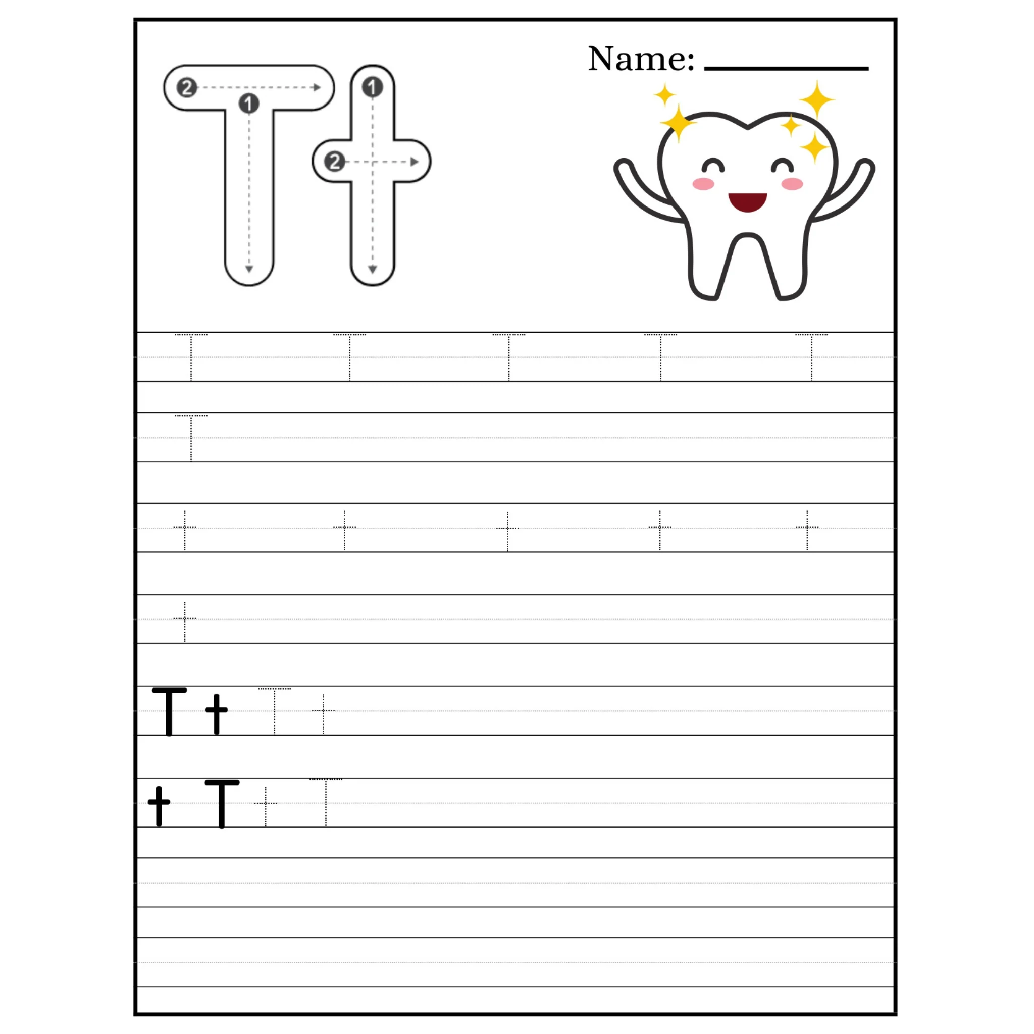 Alphabet Handwriting Tracing Practice Worksheets - Image 4
