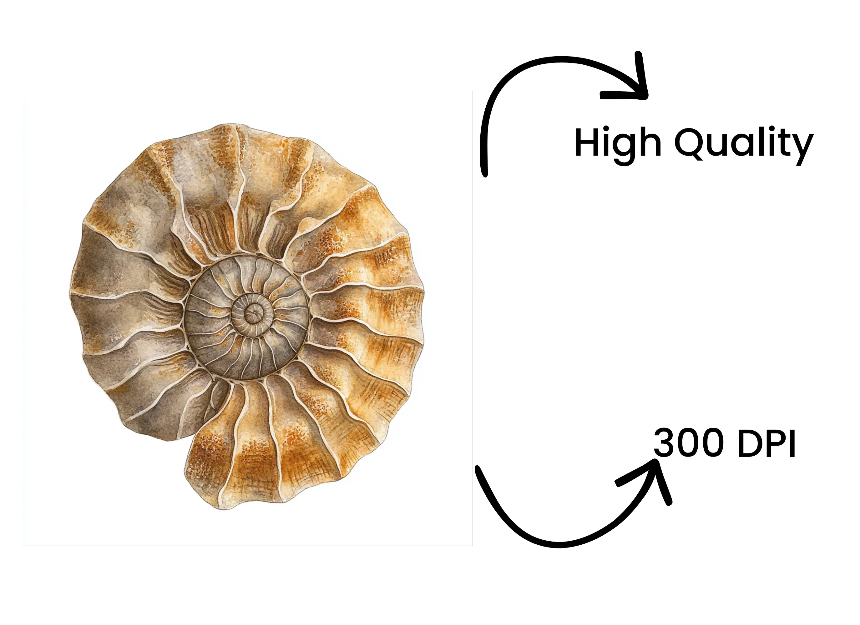 Ammonite Fossils Clipart Bundle - Image 4